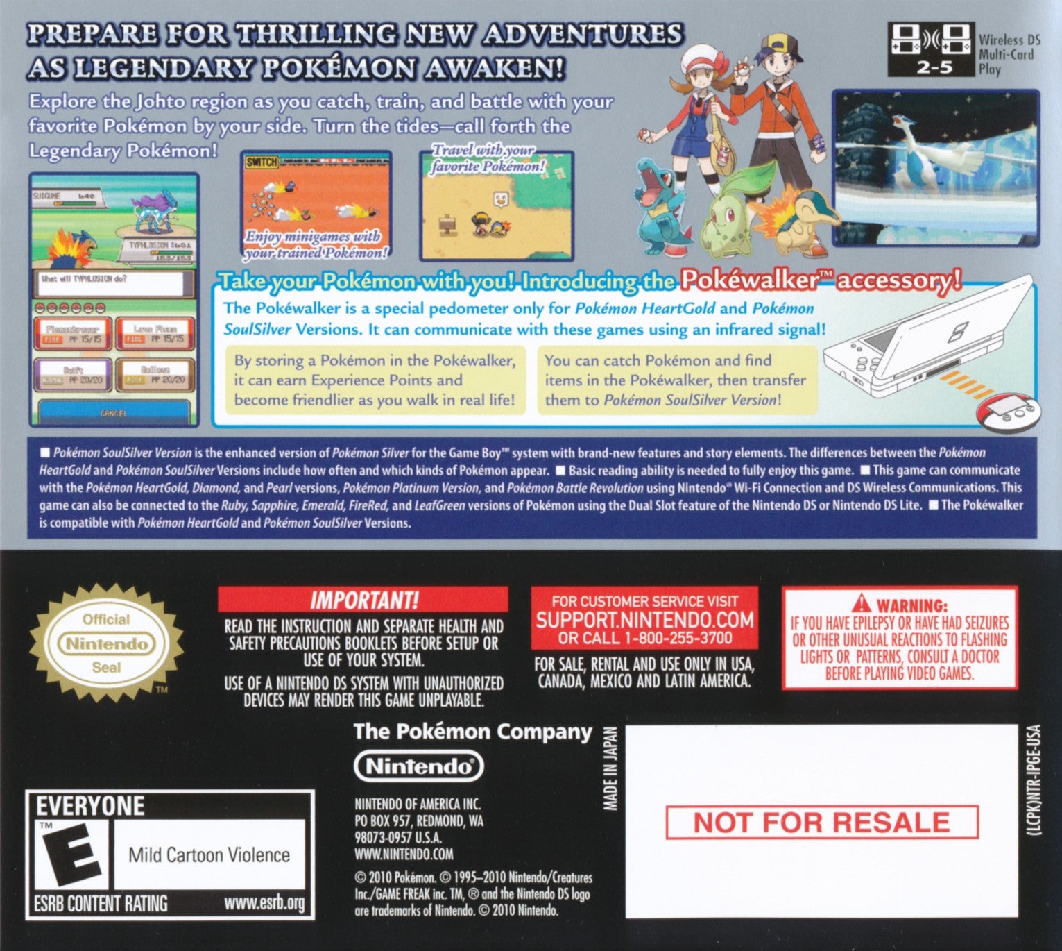 Pokemon SoulSilver Version DS - Video Game - Used - CaveGamers - Image 2