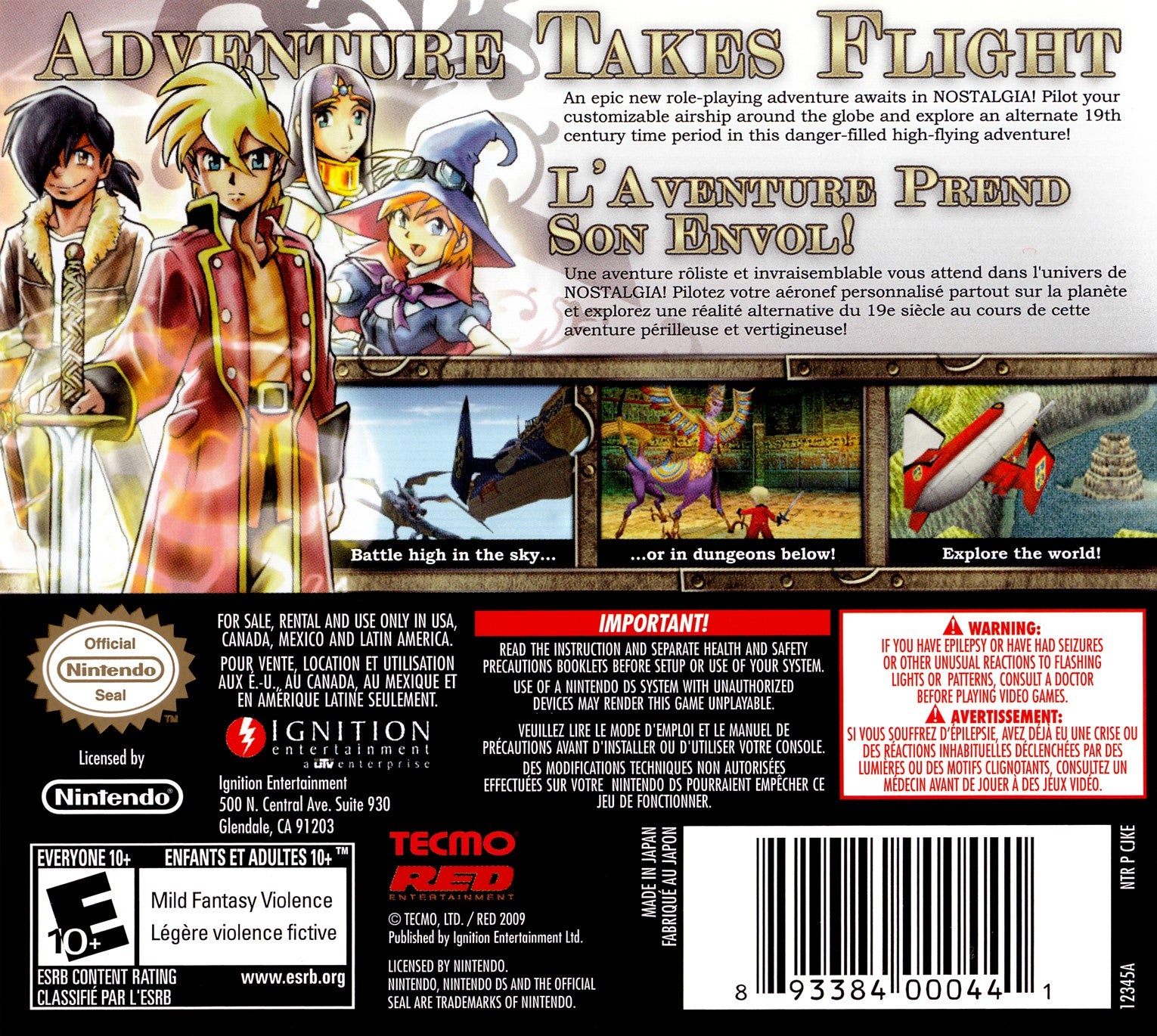 Nostalgia DS - Video Game - Used - CaveGamers - Image 2