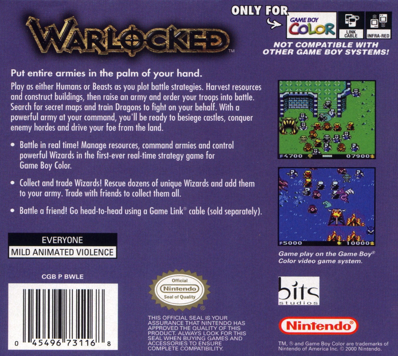 Warlocked Game Boy Color - Video Game - Used - CaveGamers - Image 2