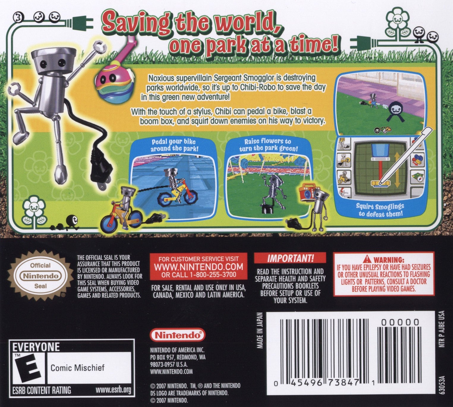 Chibi-Robo Park Patrol DS - Video Game - Used - CaveGamers - Image 2