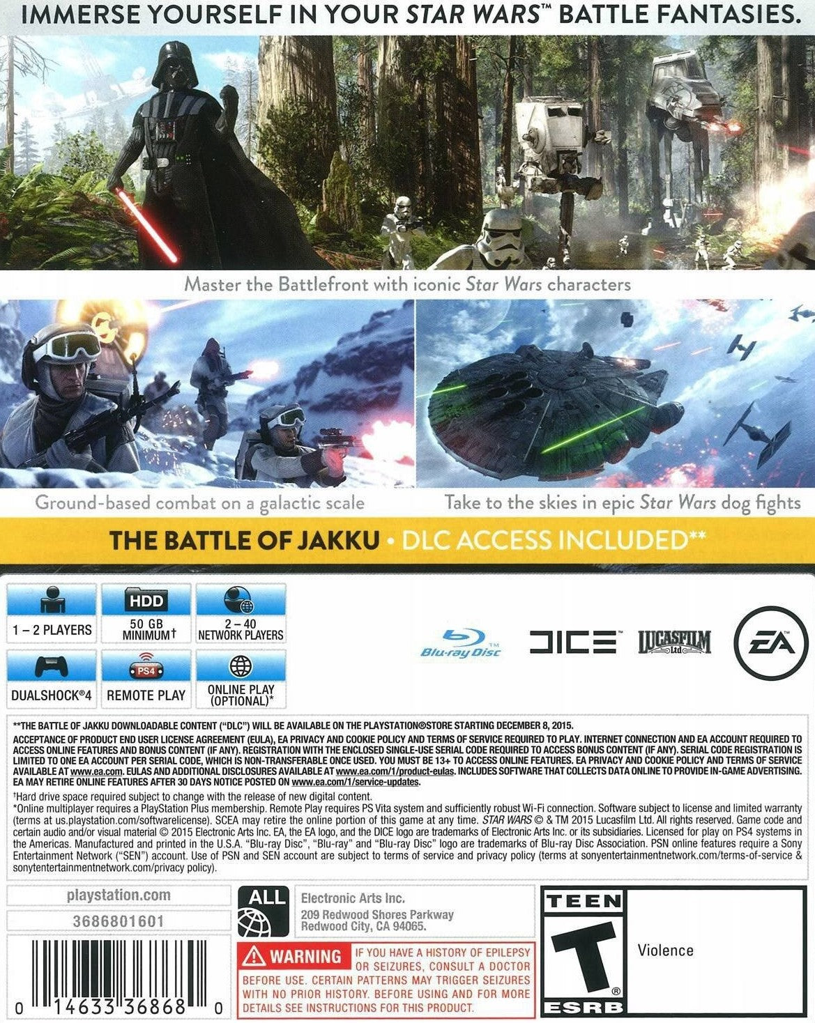 Star Wars Battlefront PS4 - Video Game - Used - CaveGamers - Image 2