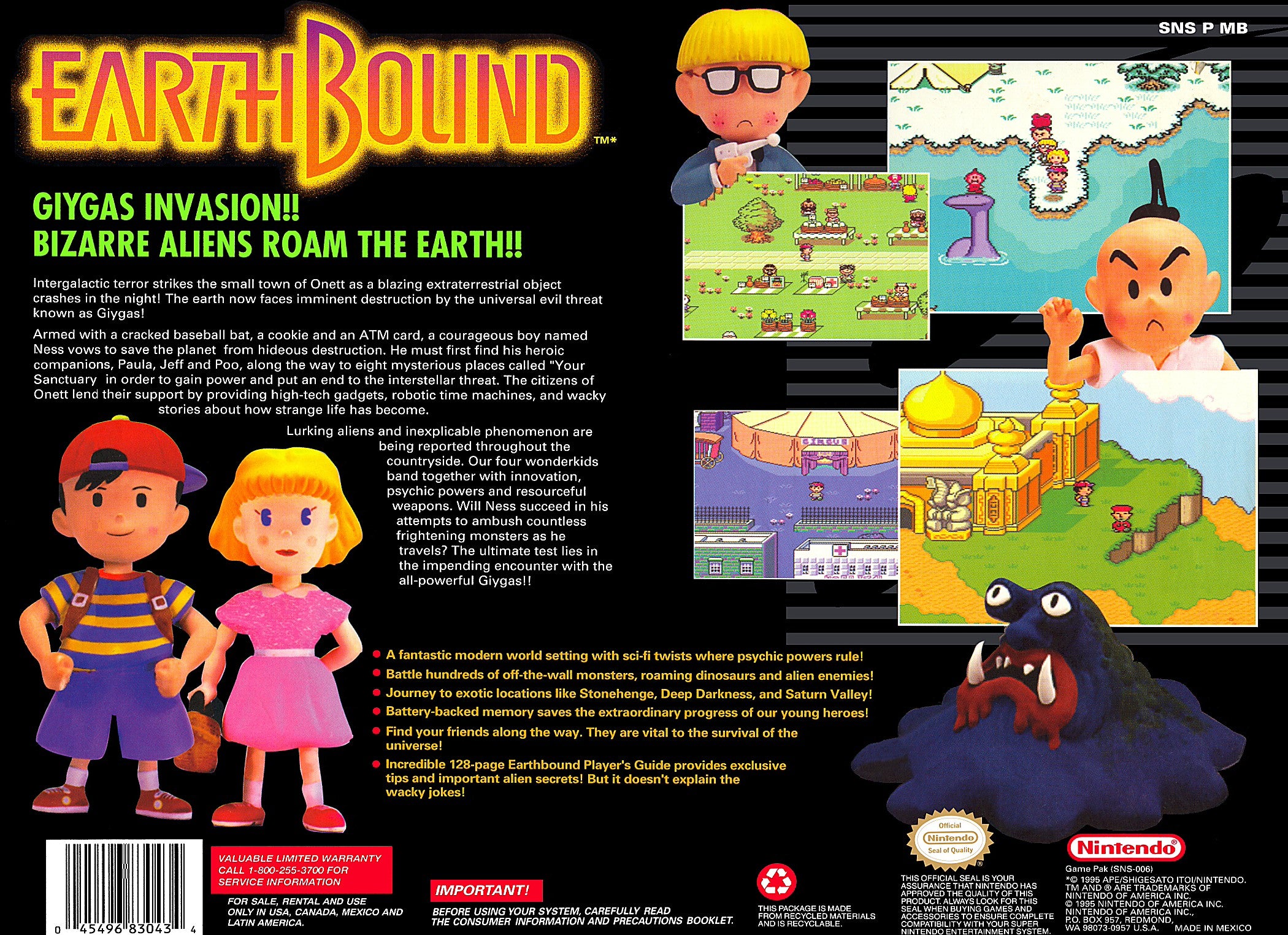Earthbound SNES - Video Game - Used - CaveGamers - Image 2