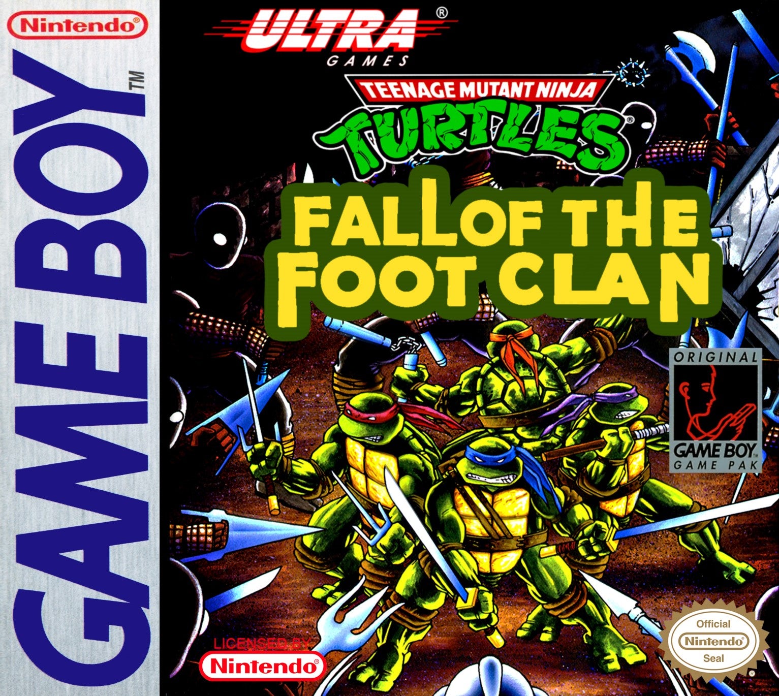 Teenage Mutant Ninja Turtles: Fall of the Foot Clan Game Boy - Video Game - Used - CaveGamers