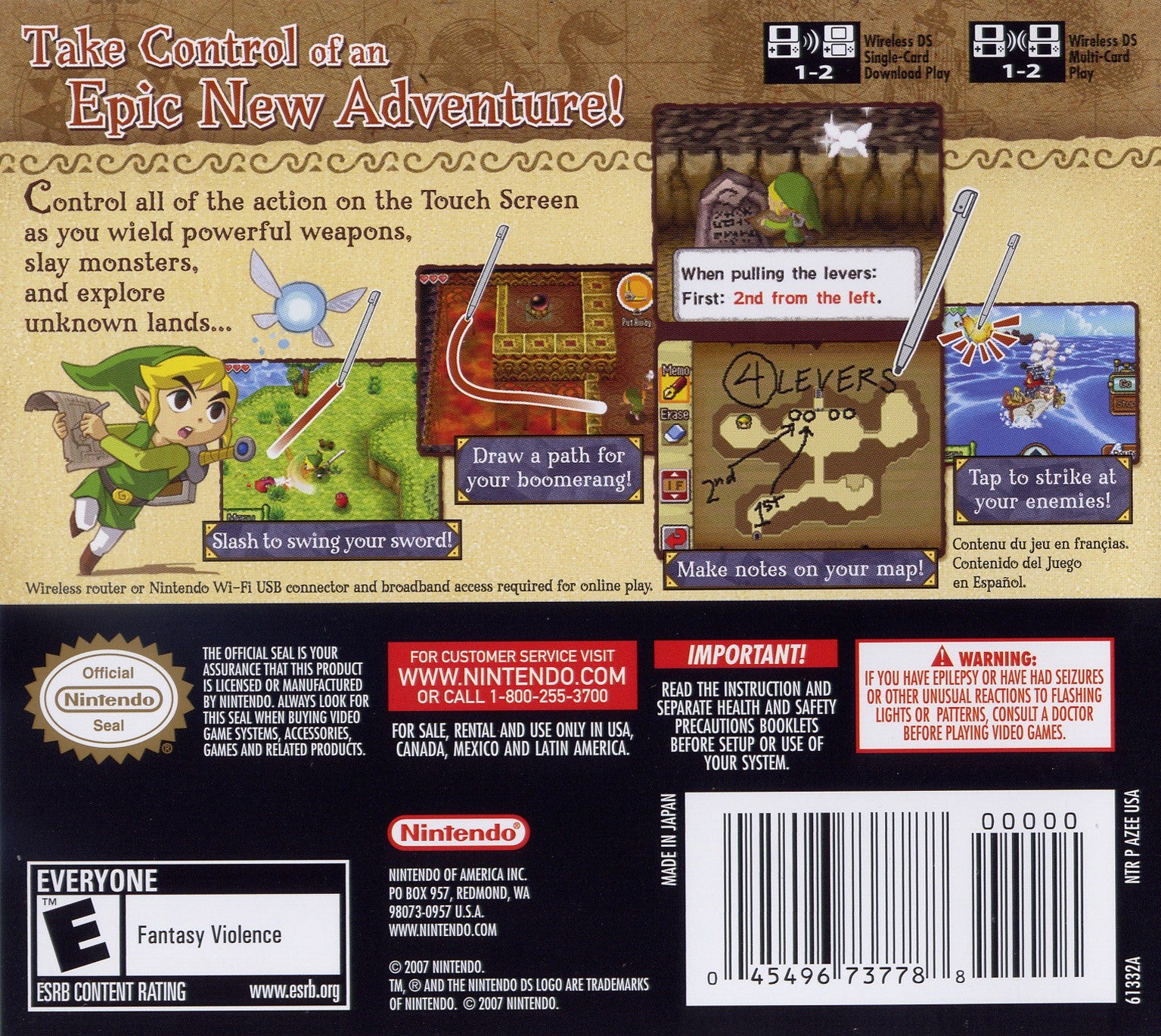 The Legend of Zelda: Phantom Hourglass DS - Video Game - Used - CaveGamers - Image 2
