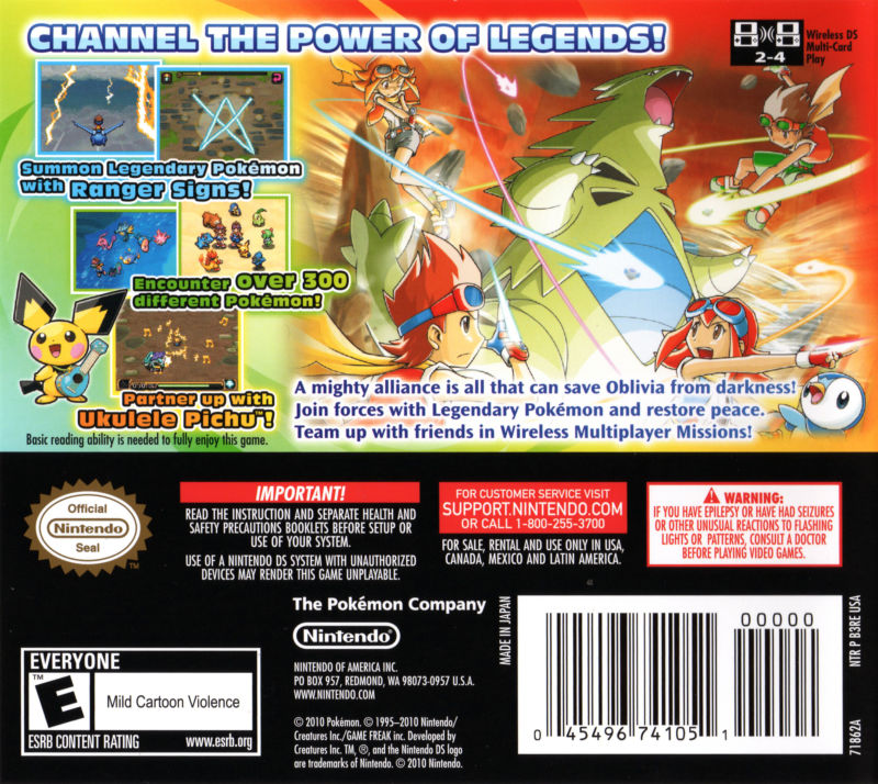 Pokemon Ranger: Guardian Signs DS - Video Game - Used - CaveGamers - Image 2