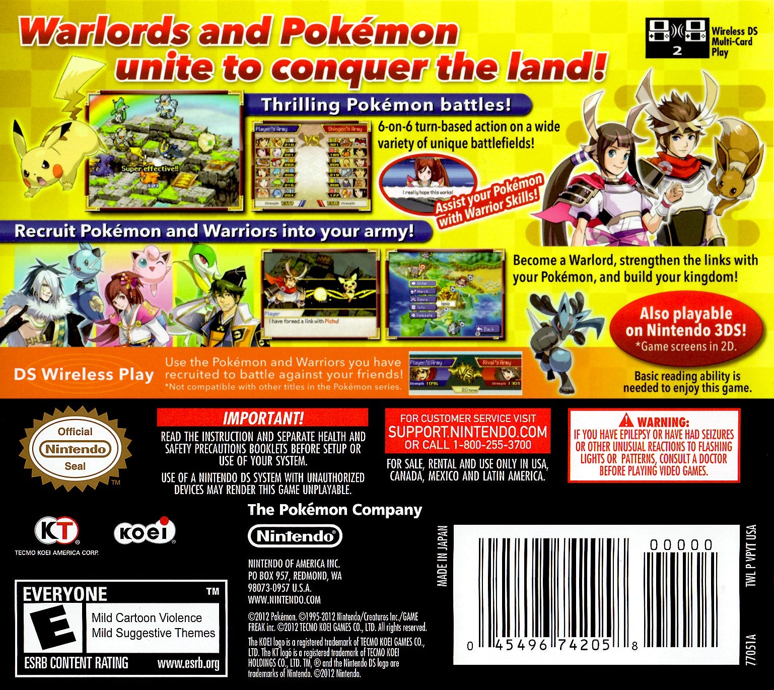 Pokemon Conquest DS - Video Game - Used - CaveGamers - Image 2