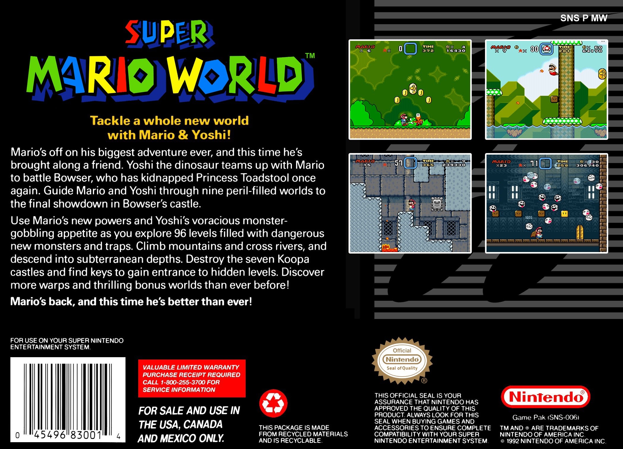 Super Mario World SNES - Video Game - Used - CaveGamers - Image 2