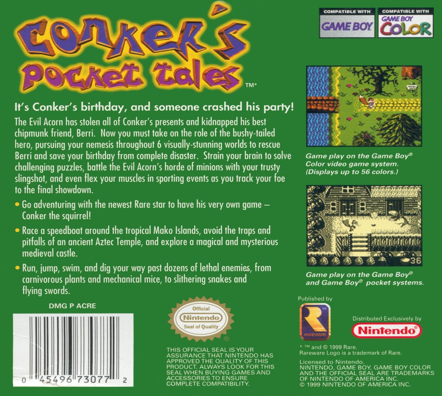 Conker's Pocket Tales Game Boy Color - Video Game - Used - CaveGamers - Image 2