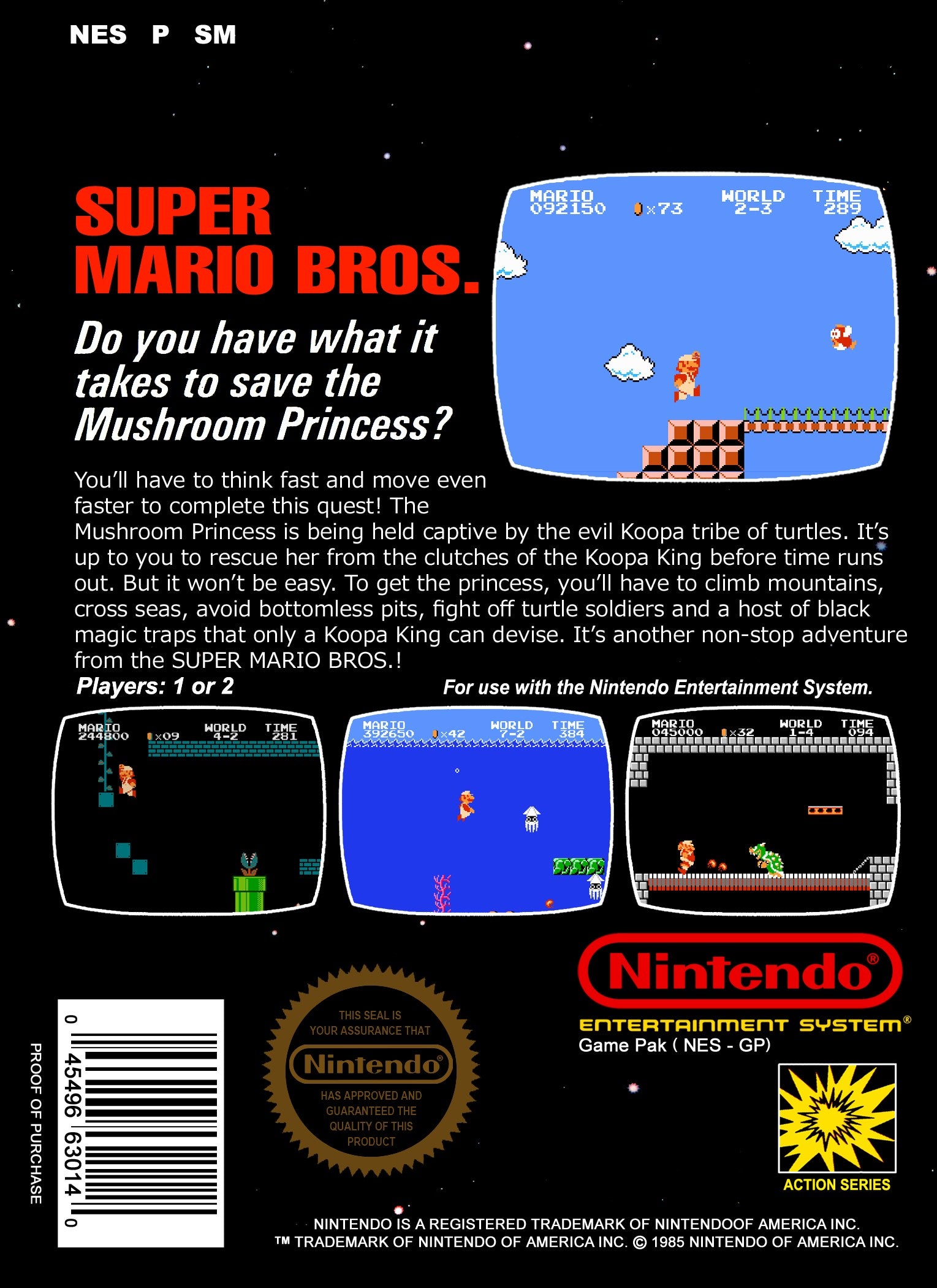 Super Mario Bros NES - Video Game - Used - CaveGamers - Image 2