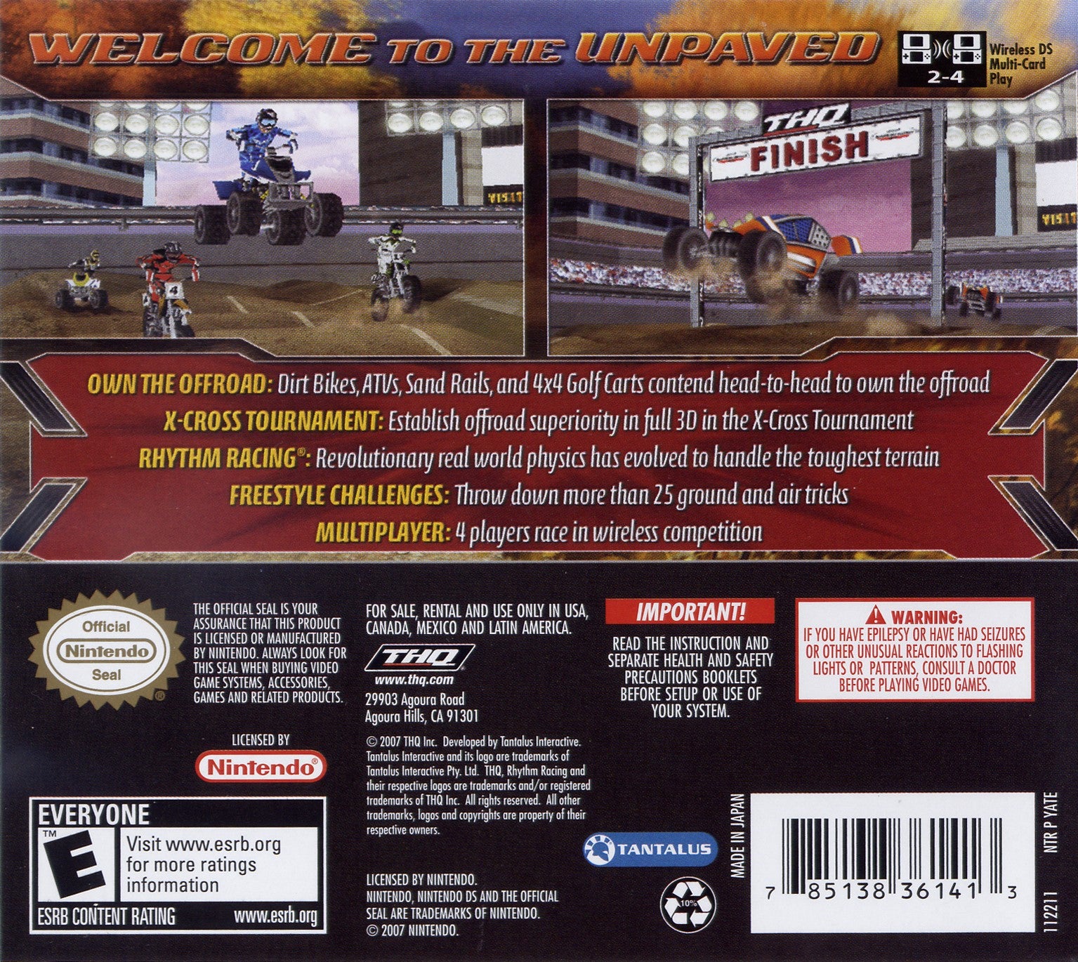 MX vs ATV Untamed DS - Video Game - Used - CaveGamers - Image 2