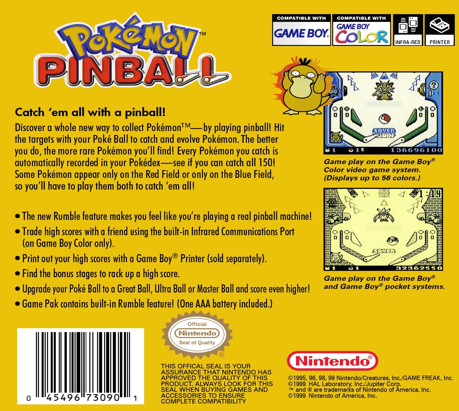Pokemon Pinball Game Boy Color - Video Game - Used - CaveGamers - Image 2