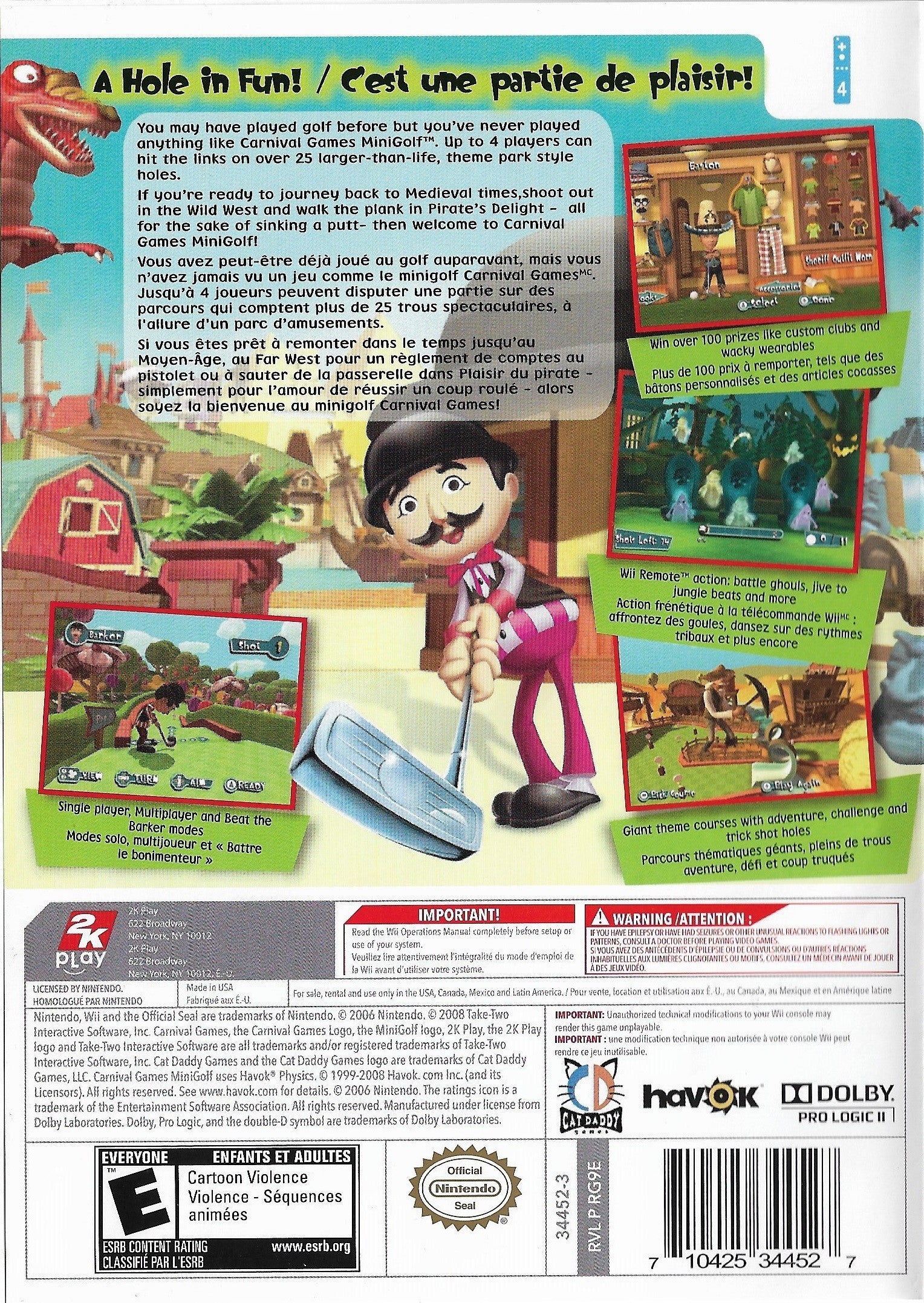 Carnival Games: MiniGolf Wii - Video Game - Used - CaveGamers - Image 2