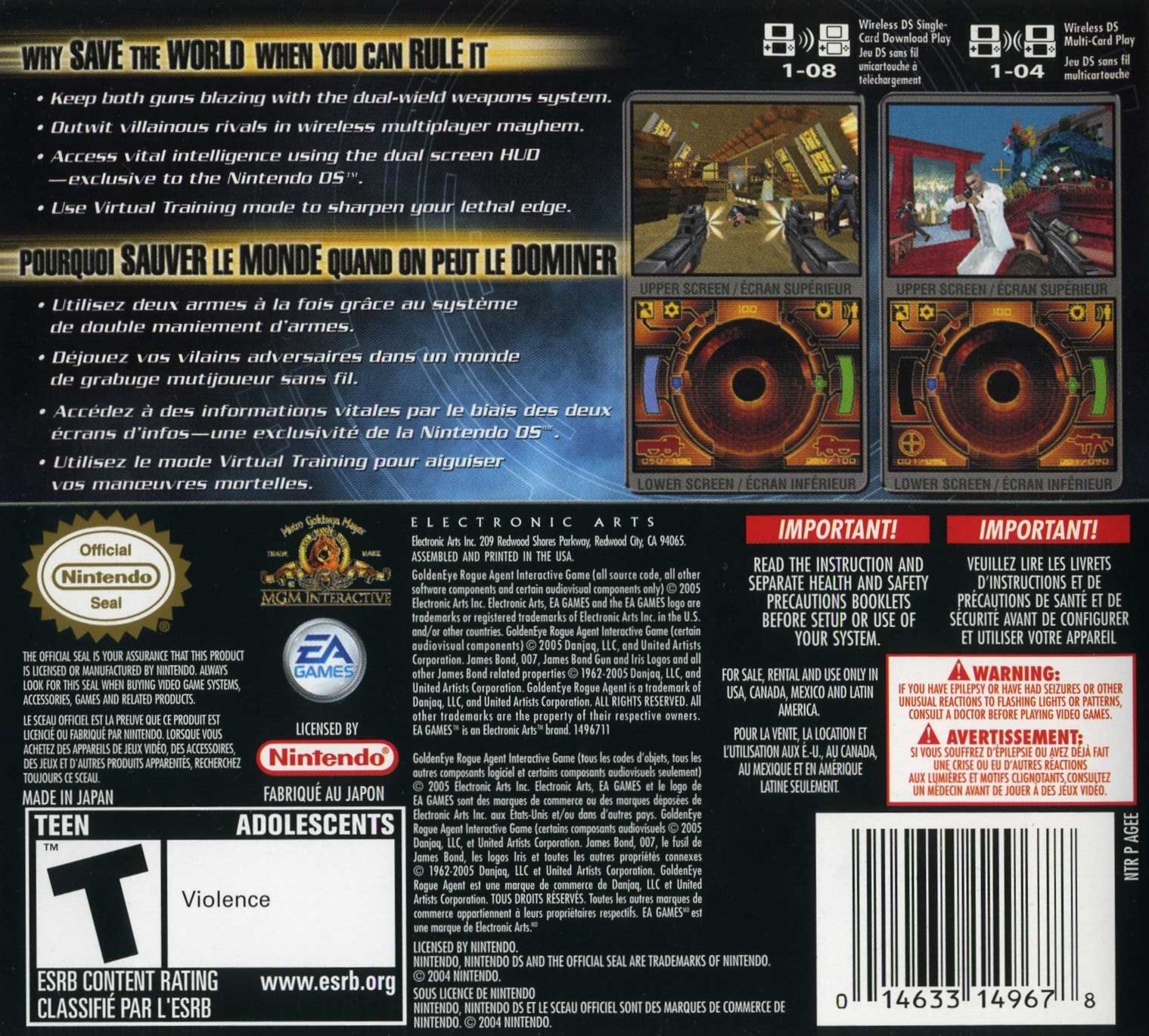 GoldenEye: Rogue Agent DS - Video Game - Used - CaveGamers - Image 2