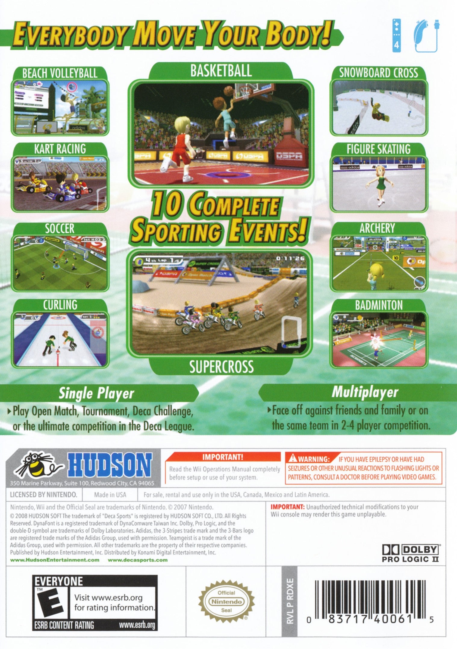 Deca Sports Wii - Video Game - Used - CaveGamers - Image 2