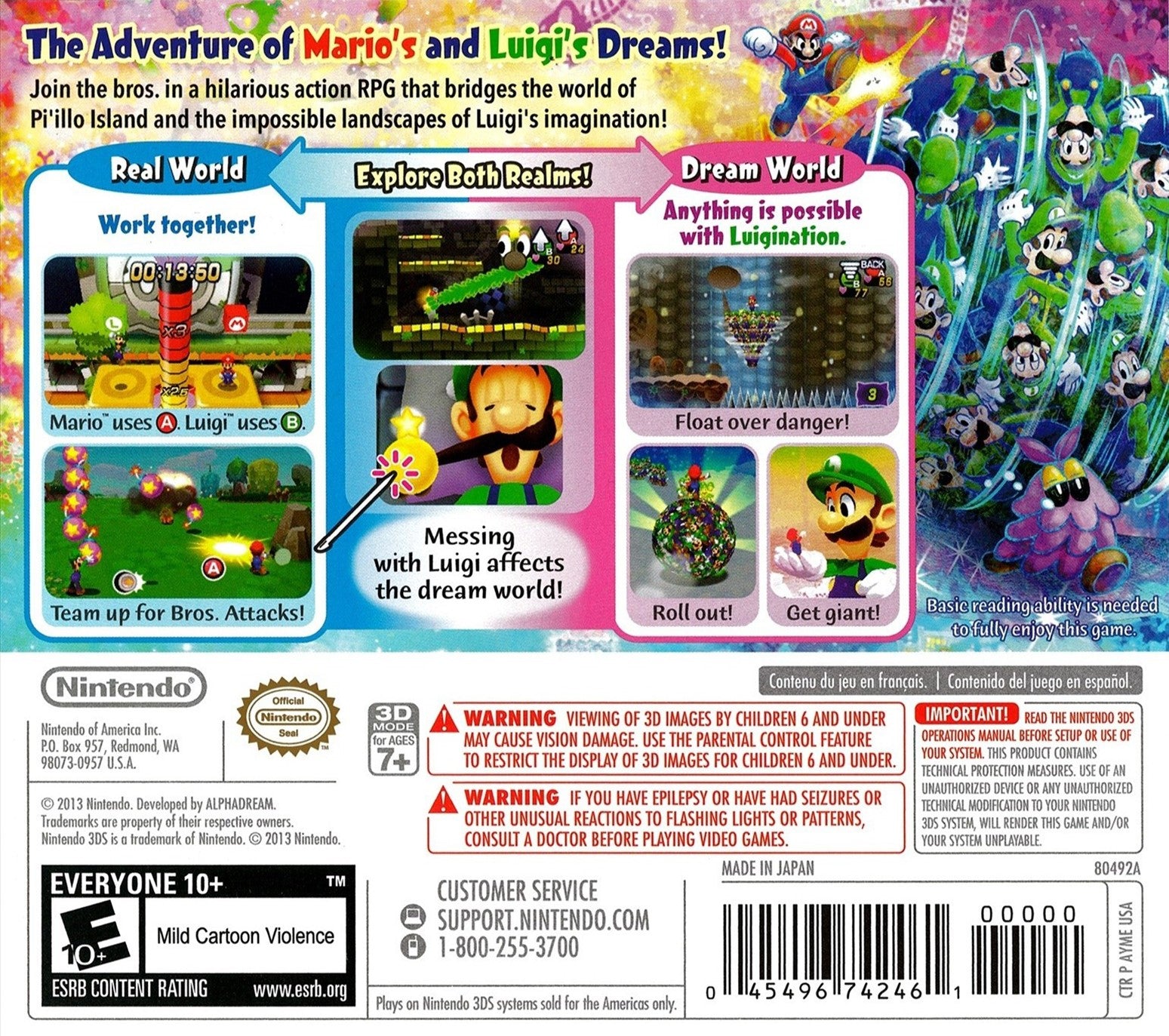 Mario and Luigi: Dream Team 3DS - Video Game - Used - CaveGamers - Image 2