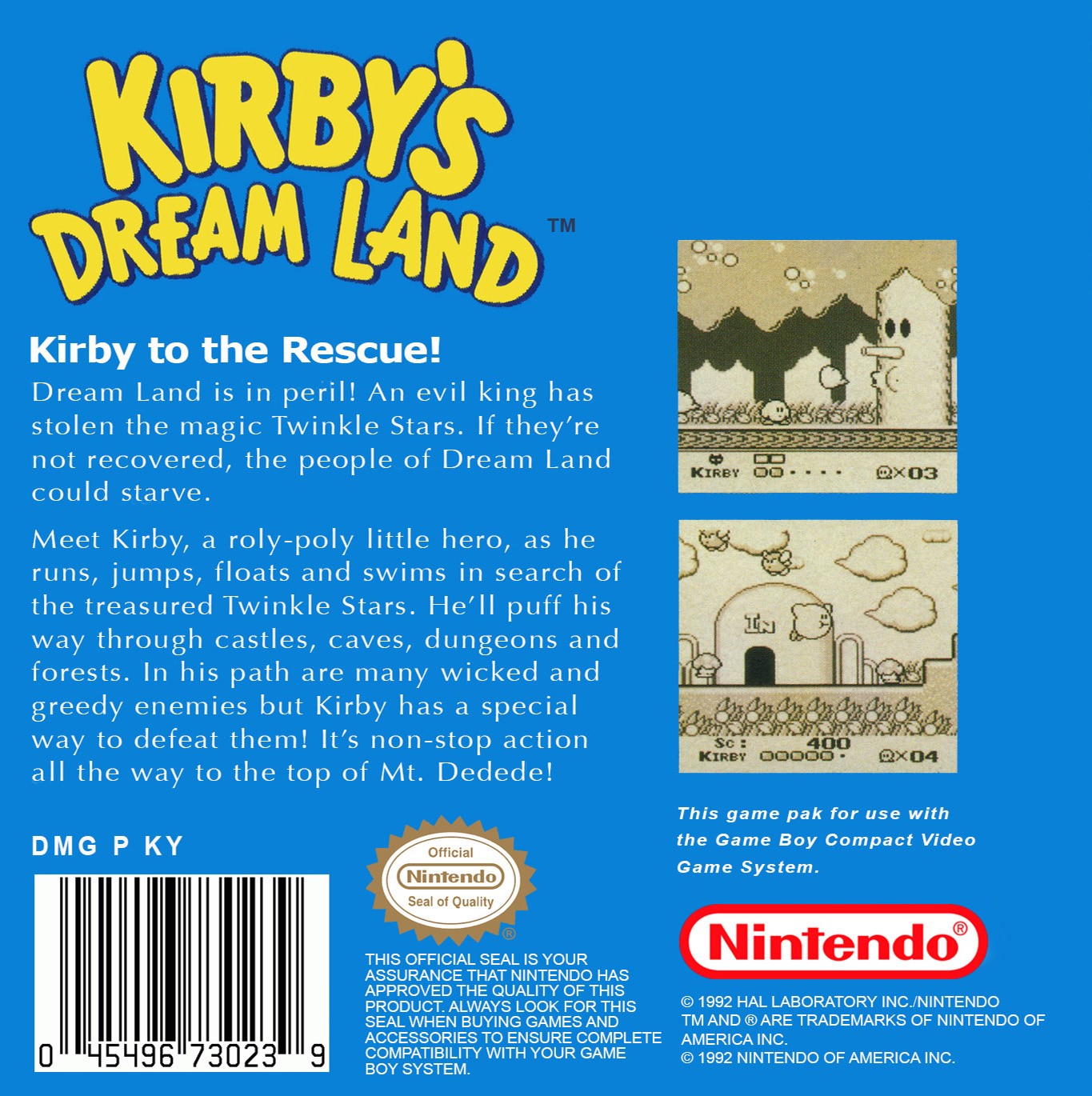 Kirby's Dream Land Game Boy - Video Game - Used - CaveGamers - Image 2