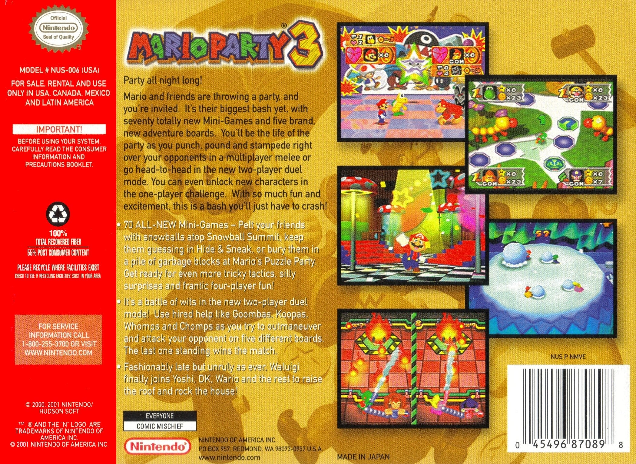 Mario Party 3 N64 - Video Game - Used - CaveGamers - Image 2