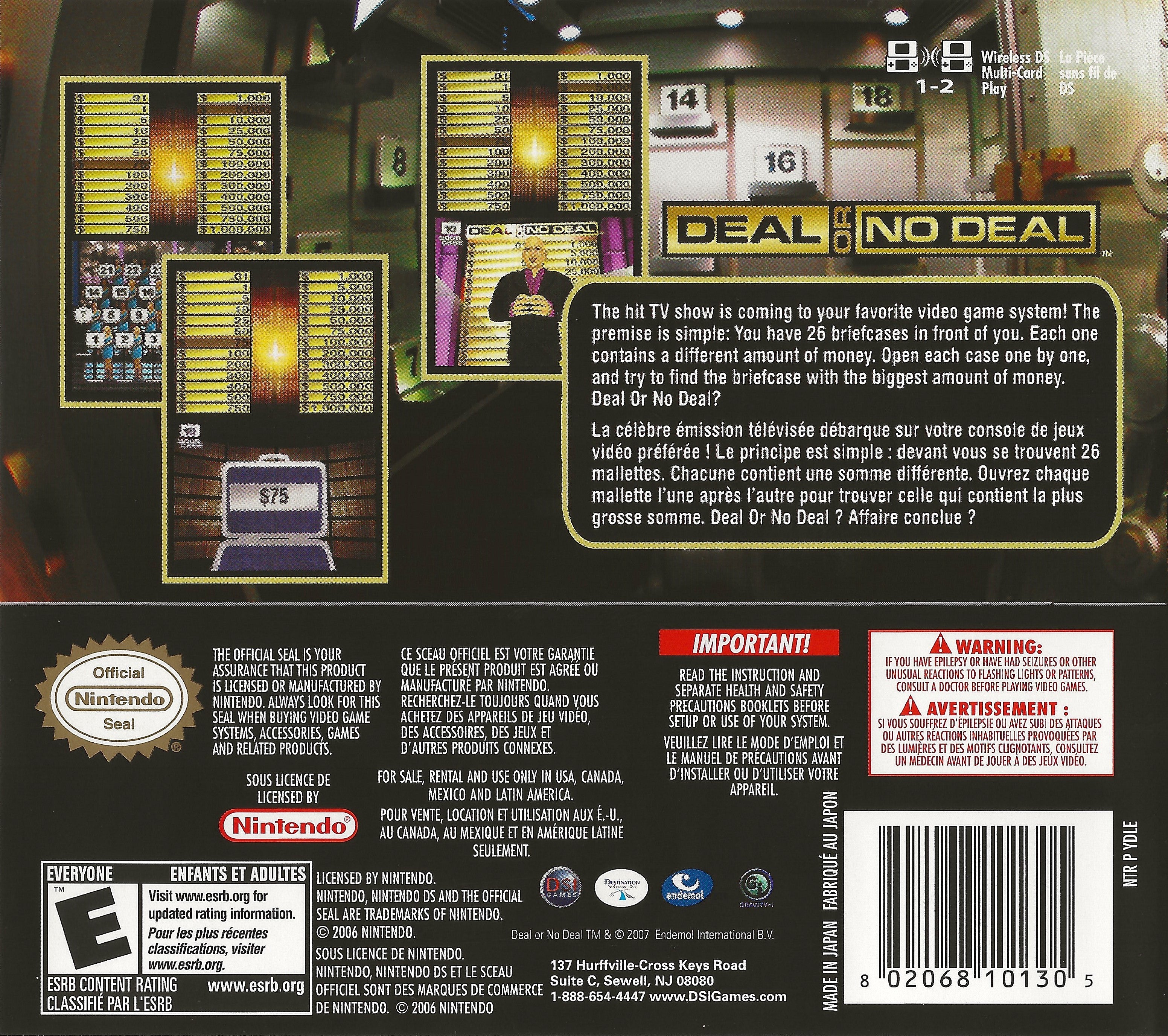 Deal or No Deal DS - Video Game - Used - CaveGamers - Image 2