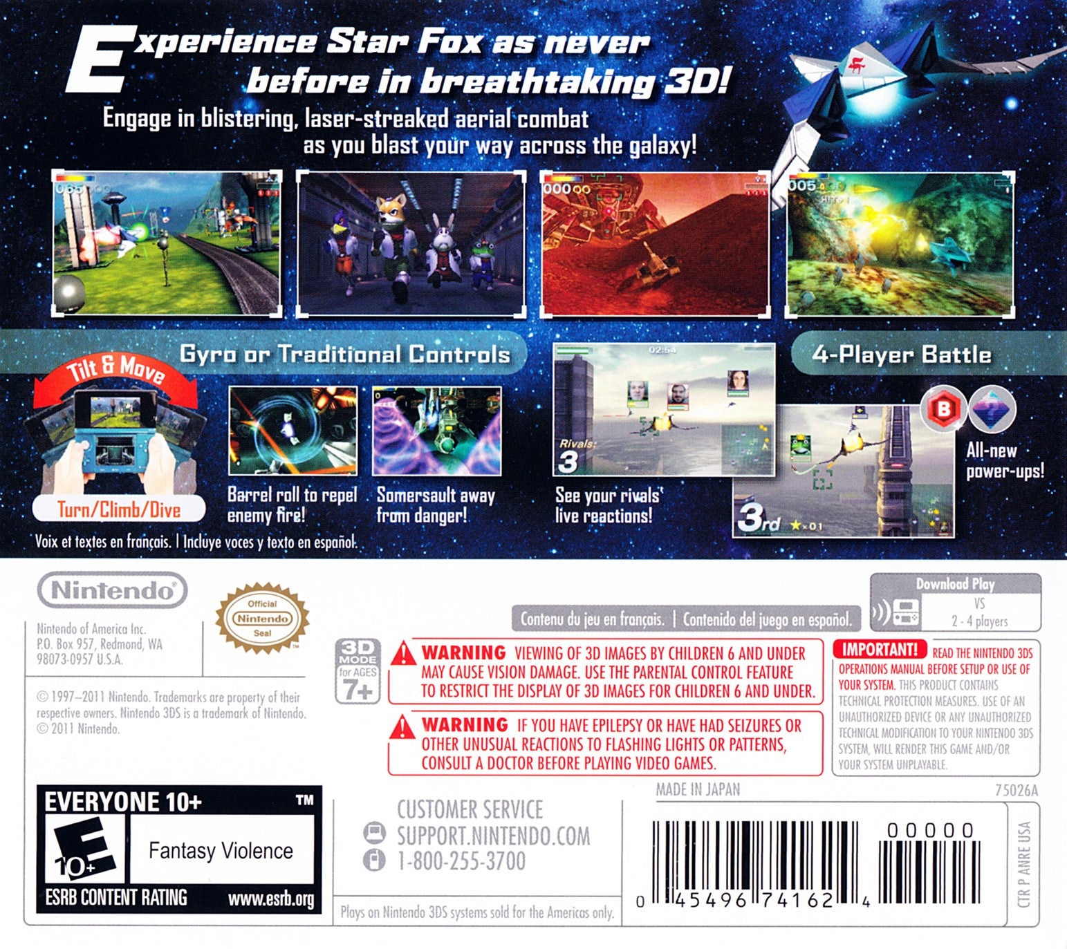 Star Fox 64 3D 3DS - Video Game - Used - CaveGamers - Image 2