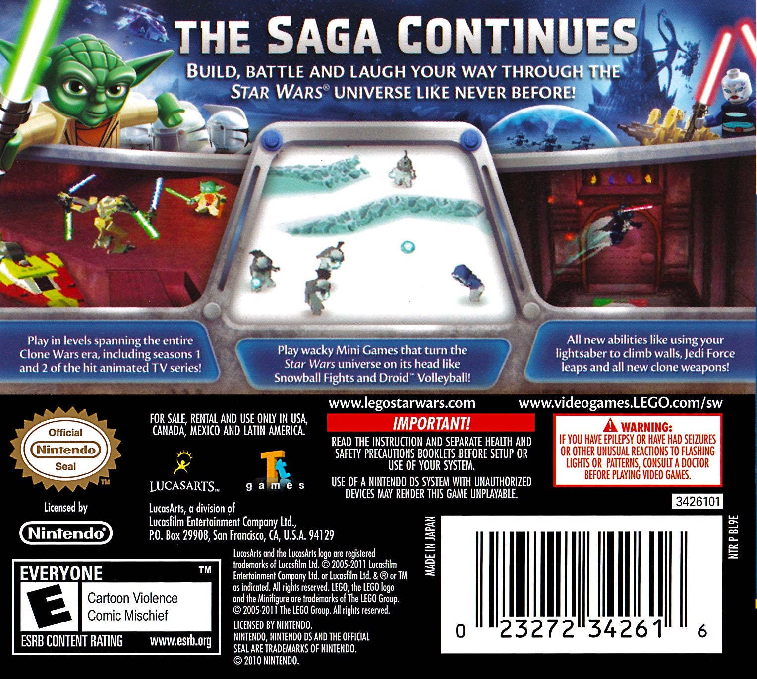 Lego Star Wars III: The Clone Wars DS - Video Game - Used - CaveGamers - Image 2