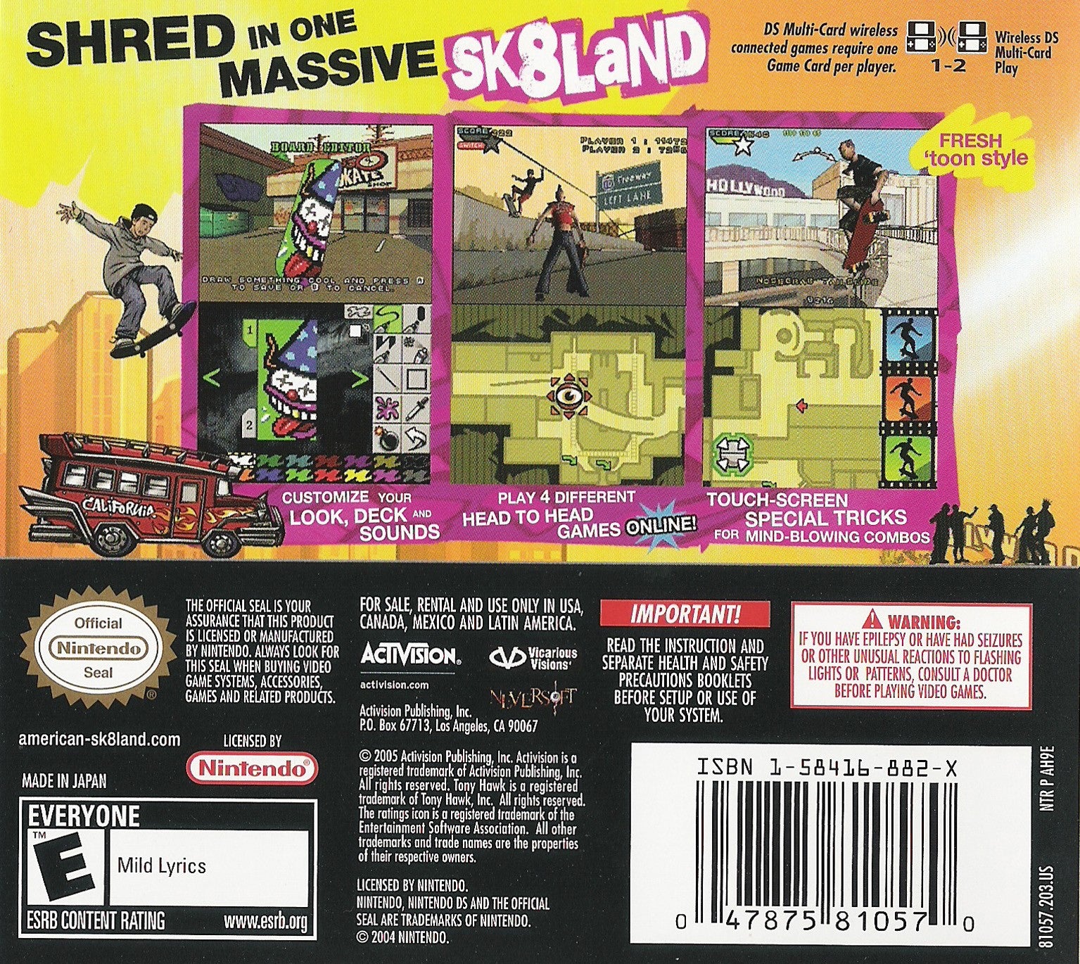 Tony Hawk's American Sk8land DS - Video Game - Used - CaveGamers - Image 2