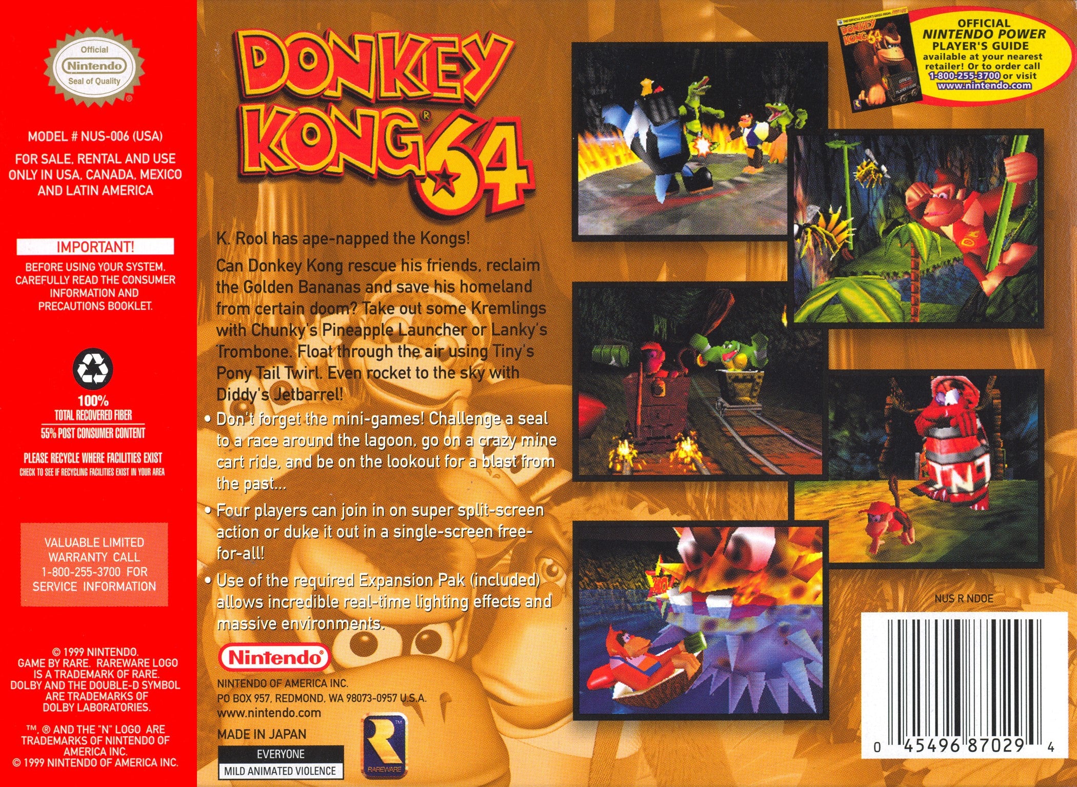 Donkey Kong 64 N64 - Video Game - Used - CaveGamers - Image 2