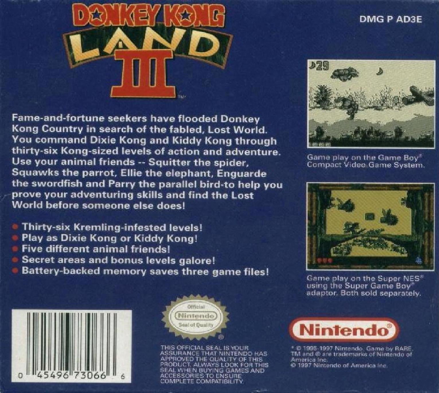 Donkey Kong Land III Game Boy - Video Game - Used - CaveGamers - Image 2