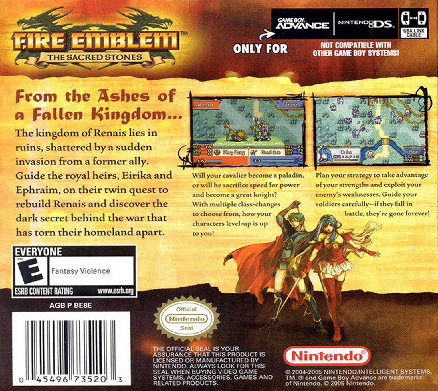 Fire Emblem: The Sacred Stones Game Boy Advance - Video Game - Used - CaveGamers - Image 2