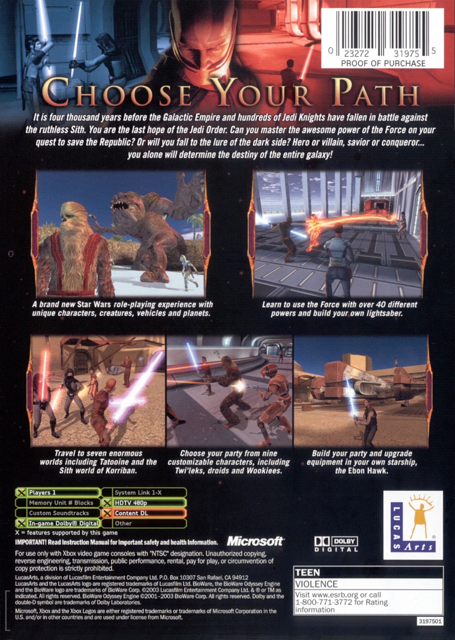Star Wars Knights of the Old Republic Xbox - Video Game - Used - CaveGamers - Image 2