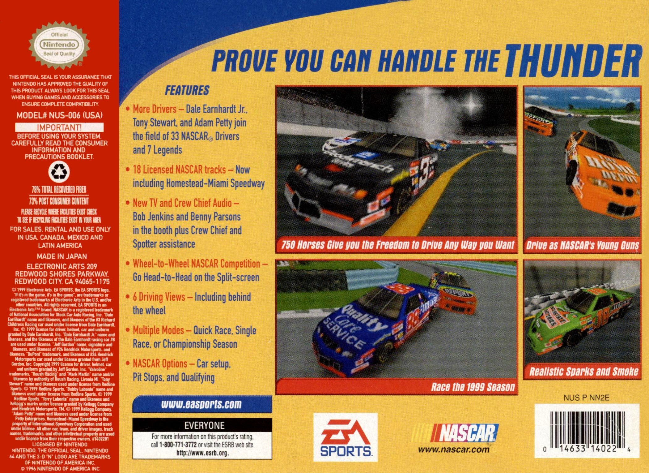 Nascar 2000 N64 - Video Game - Used - CaveGamers - Image 2