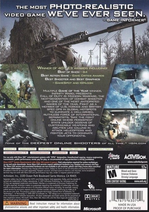 Call of Duty 4: Modern Warfare Xbox 360 - Video Game - Used - CaveGamers - Image 2