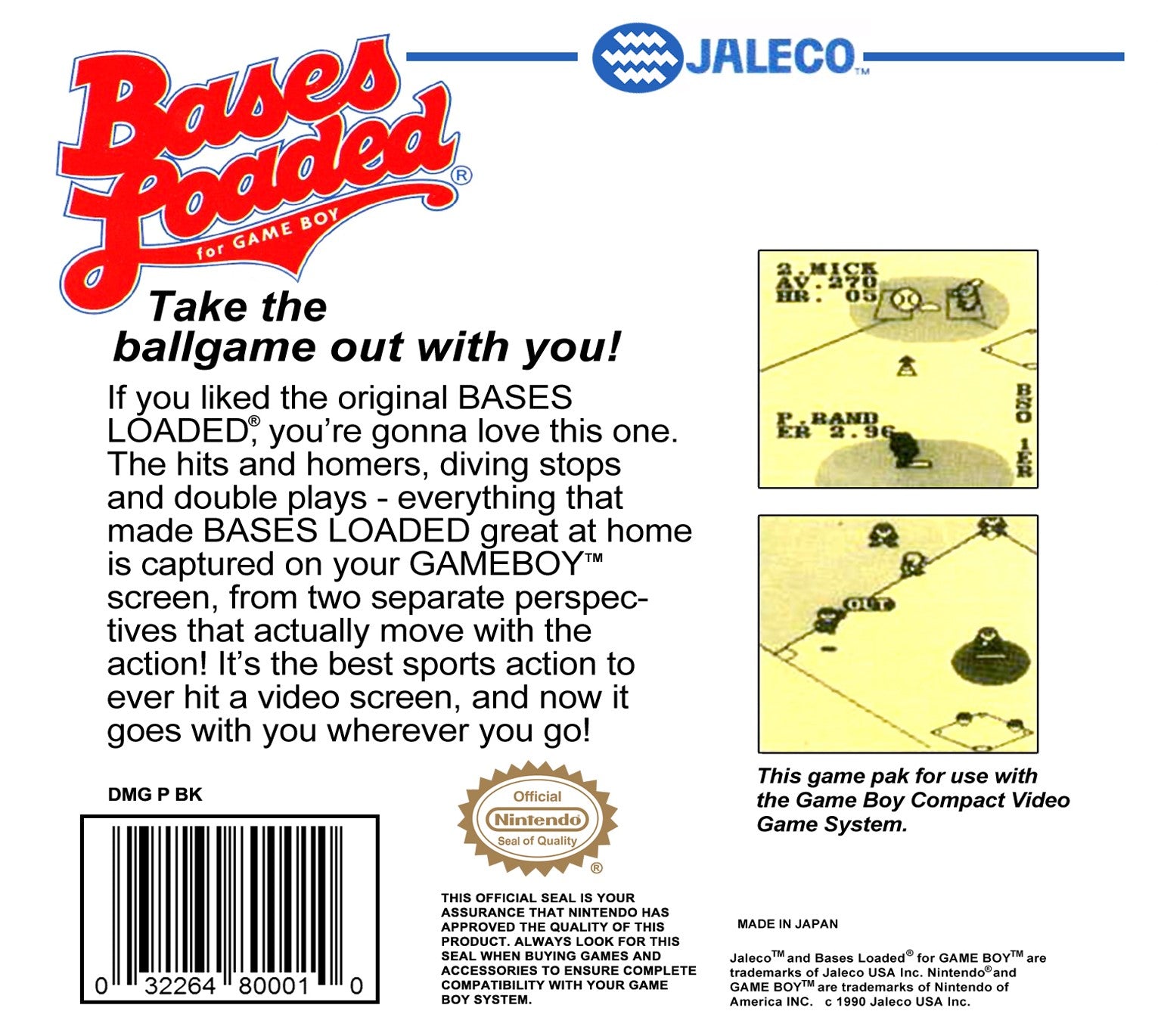 Bases Loaded Game Boy - Video Game - Used - CaveGamers - Image 2