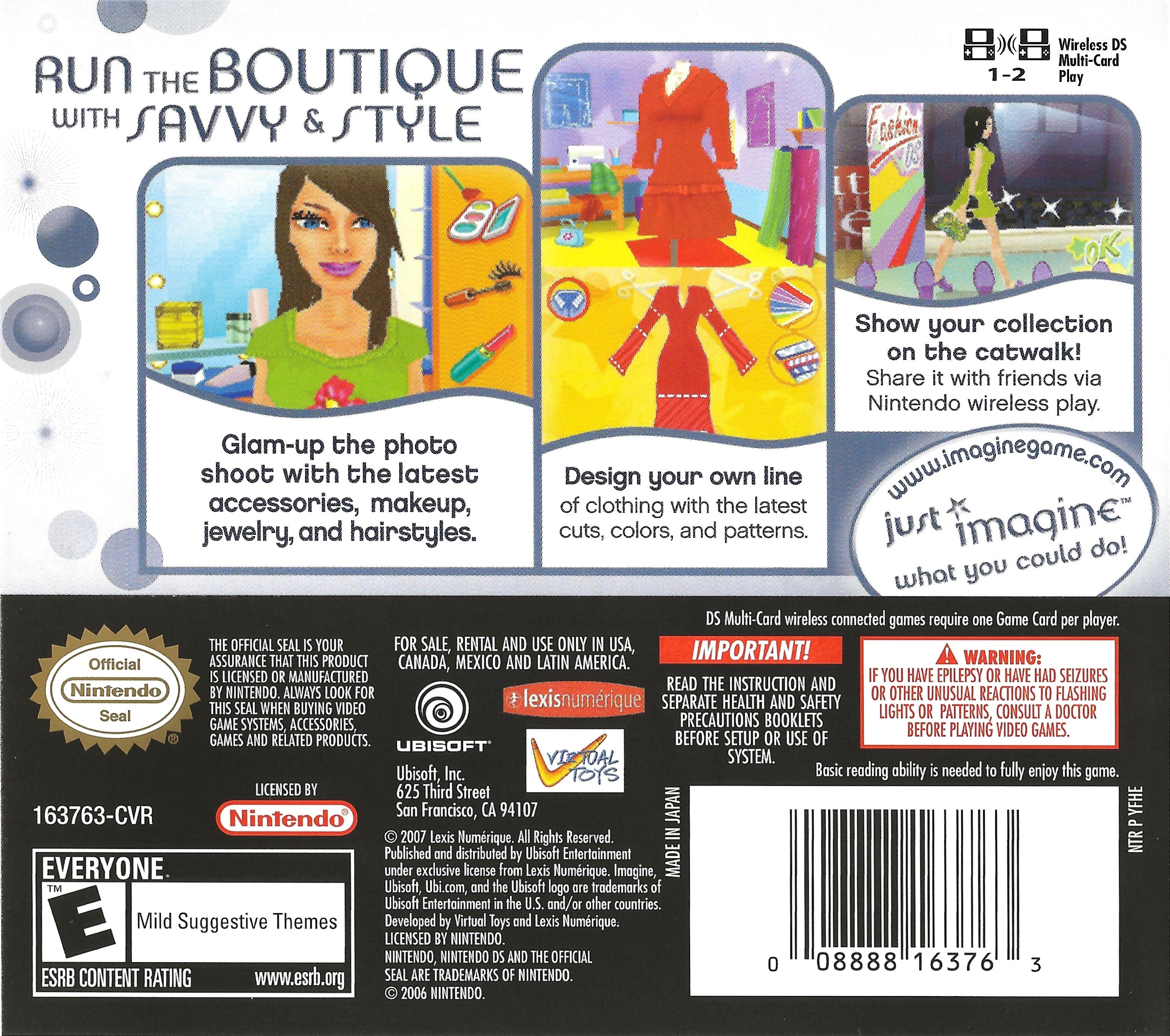 Imagine: Fashion Designer DS - Video Game - Used - CaveGamers - Image 2