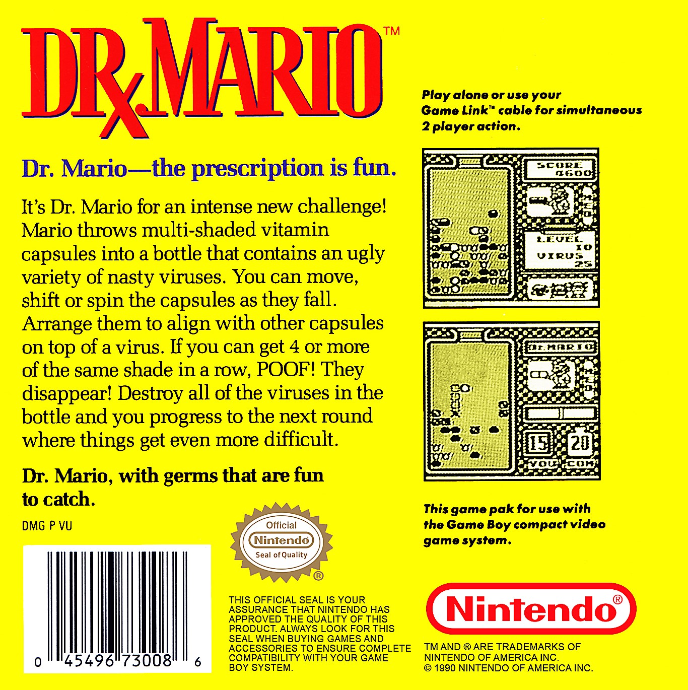 Dr. Mario Game Boy - Video Game - Used - CaveGamers - Image 2