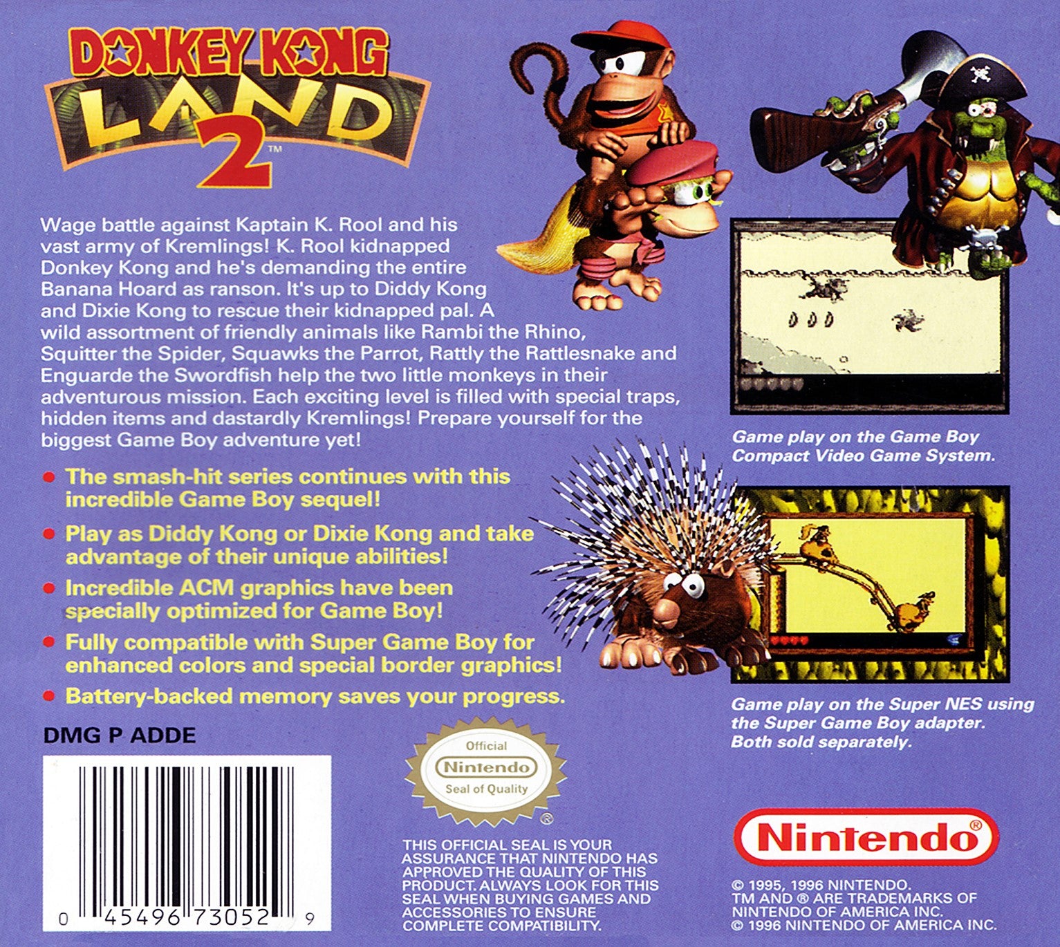 Donkey Kong Land 2 Game Boy - Video Game - Used - CaveGamers - Image 2