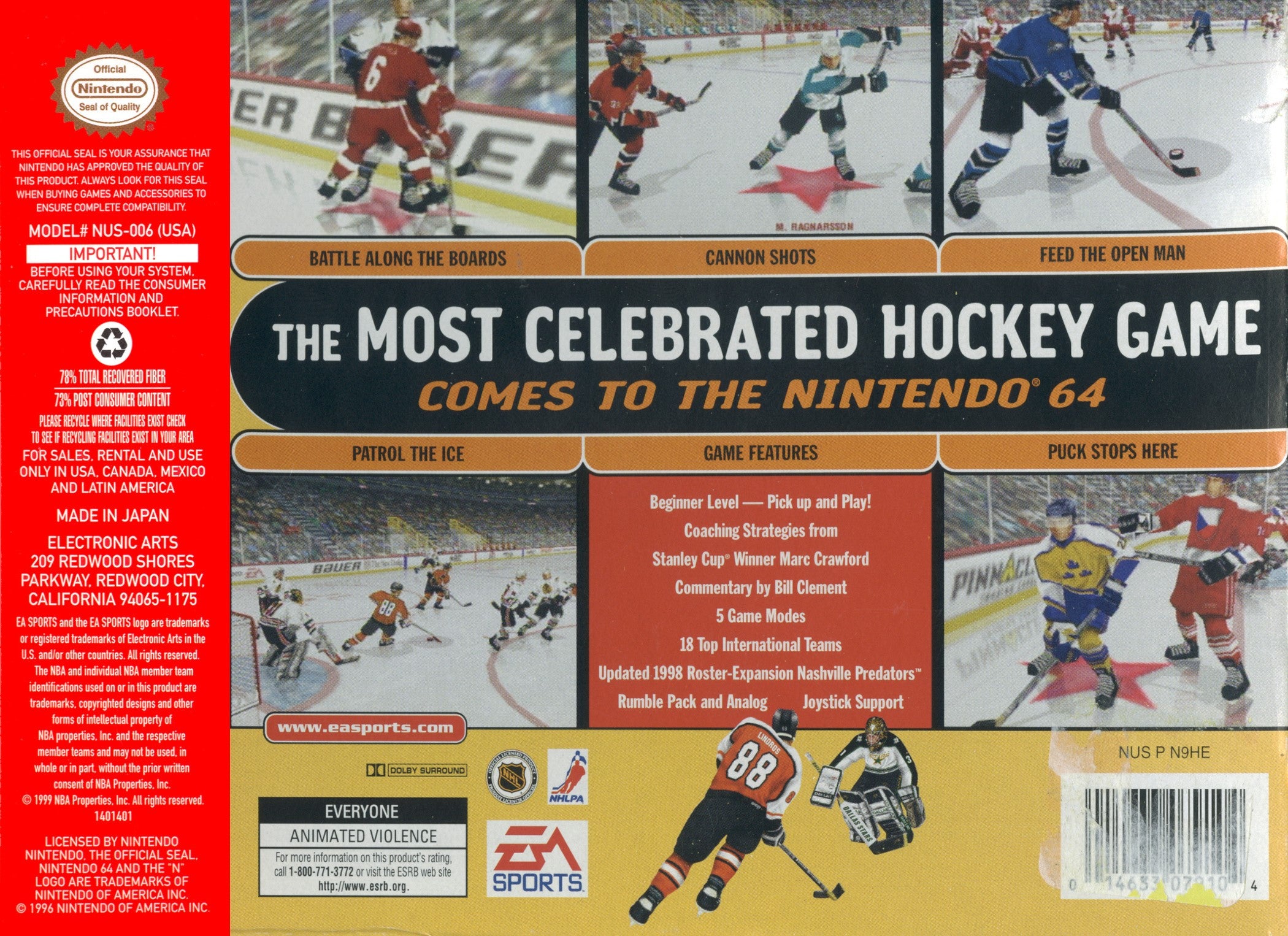 NHL'99 N64 - Video Game - Used - CaveGamers - Image 2