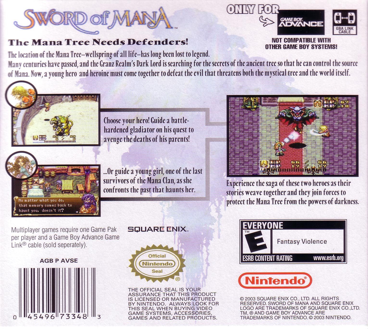 Sword Of Mana Game Boy Advance - Video Game - Used - CaveGamers - Image 2