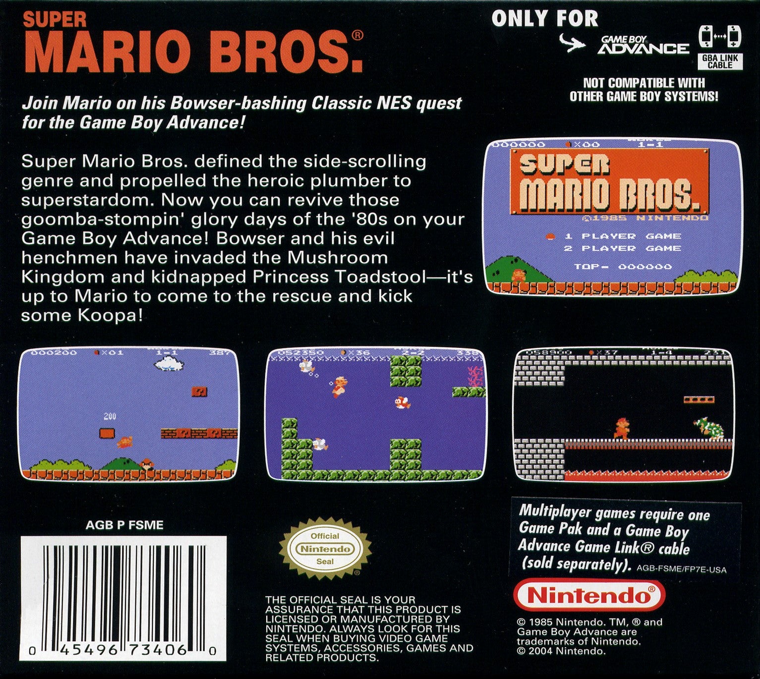 Super Mario Bros. - Classic NES Series Game Boy Advance - Video Game - Used - CaveGamers - Image 2