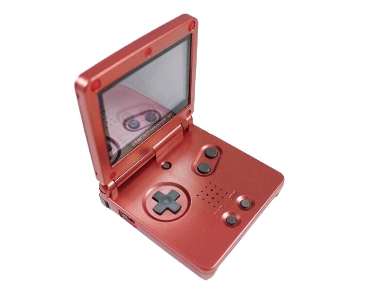 Game Boy Advance SP - Flame (Red) - Video Game System - Used - CaveGamers - Image 2
