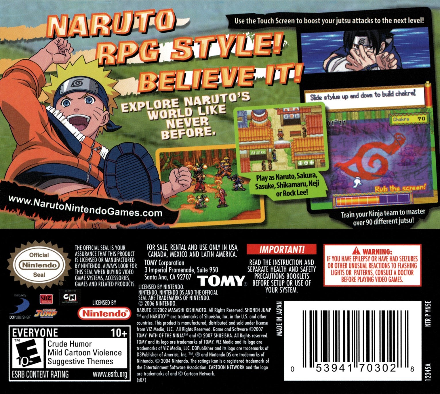 Naruto: Path of the NInja DS - Video Game - Used - CaveGamers - Image 2