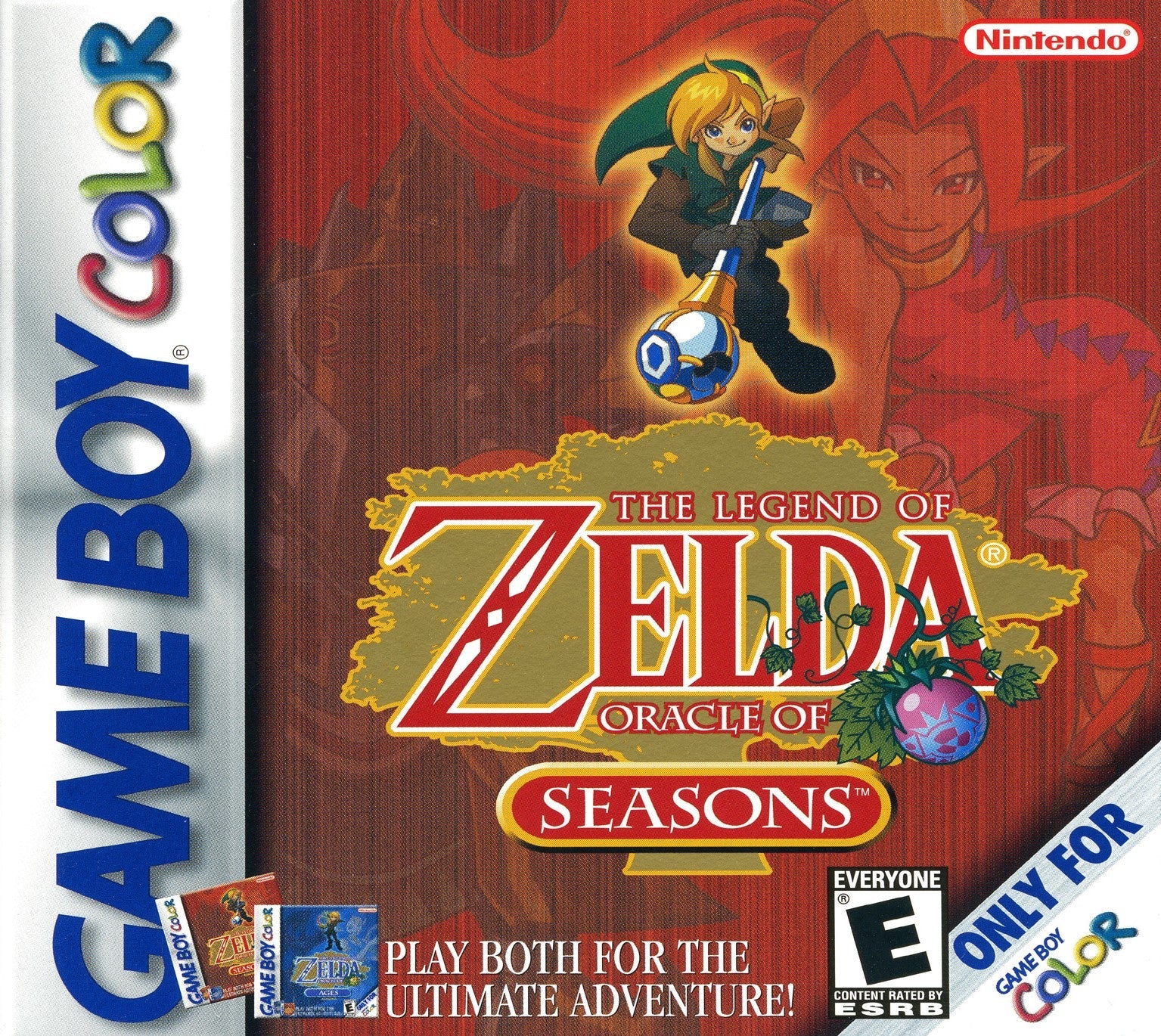 Zelda Oracle of Seasons Nintendo Game Cartridge Gameboy Color 