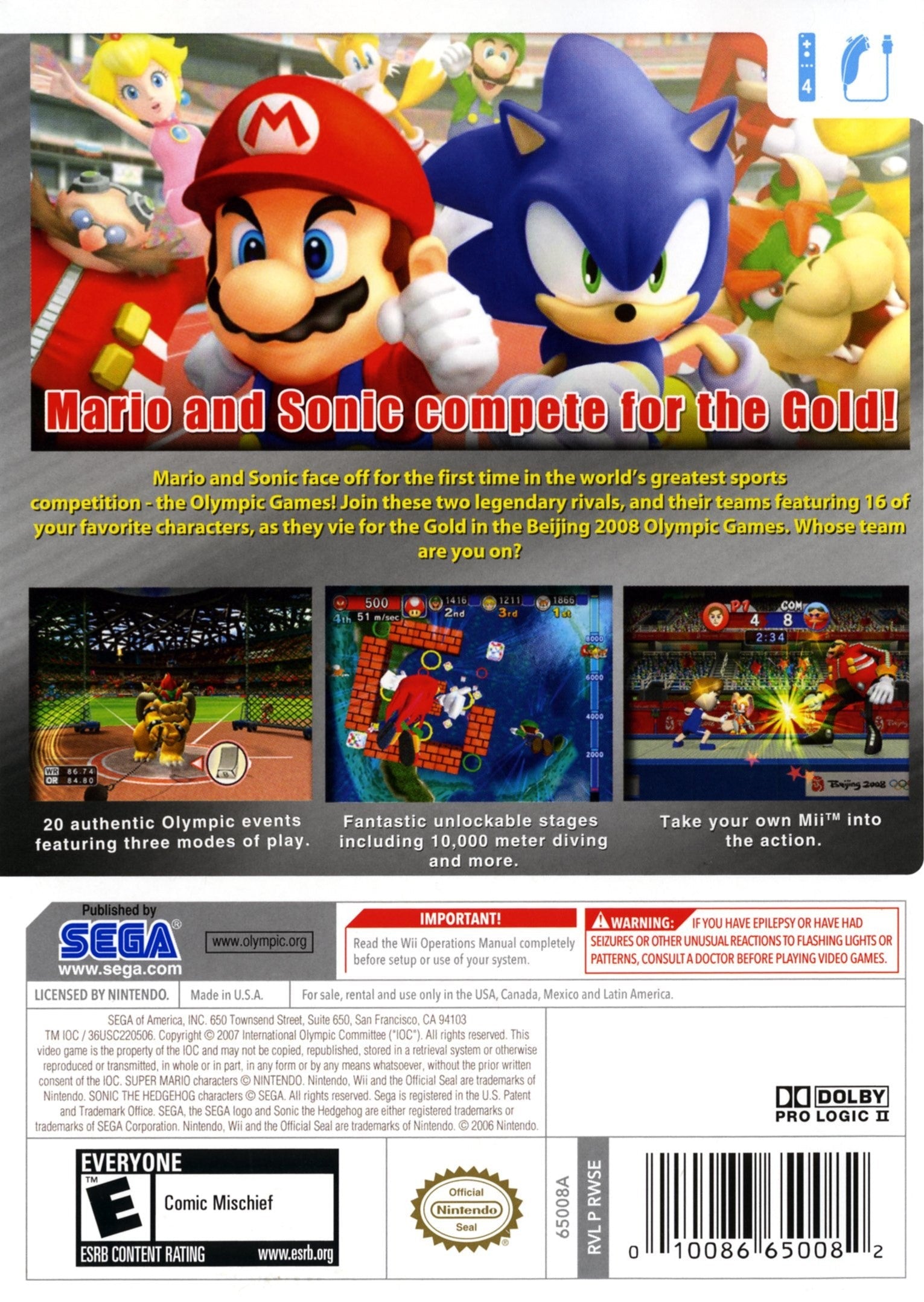 Mario & Sonic at the Olympic Games - Beijing 2008