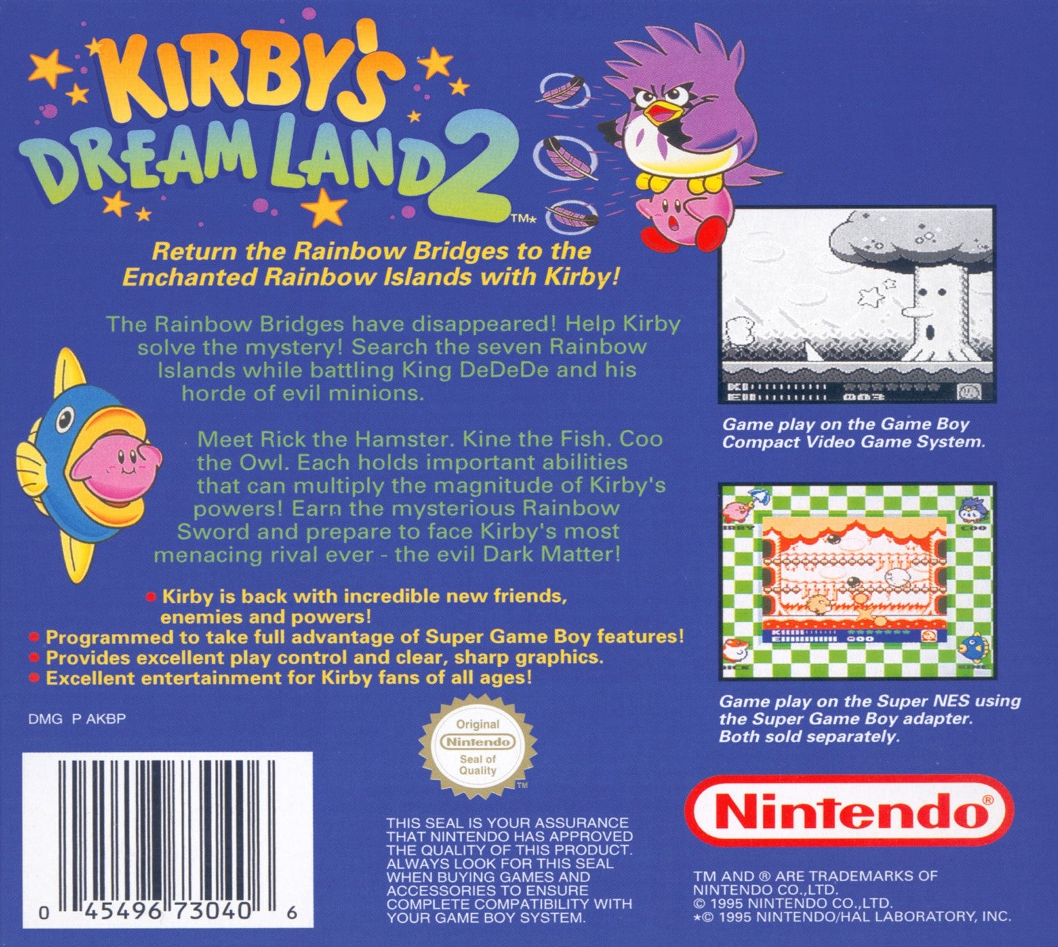 Kirby's Dream Land 2 Game Boy - Video Game - Used - CaveGamers - Image 2