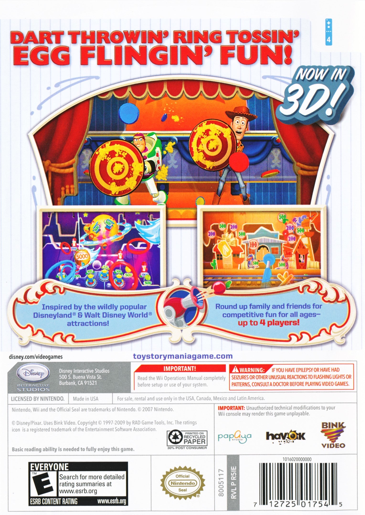 Toy Story Mania! Wii - Video Game - Used - CaveGamers - Image 2