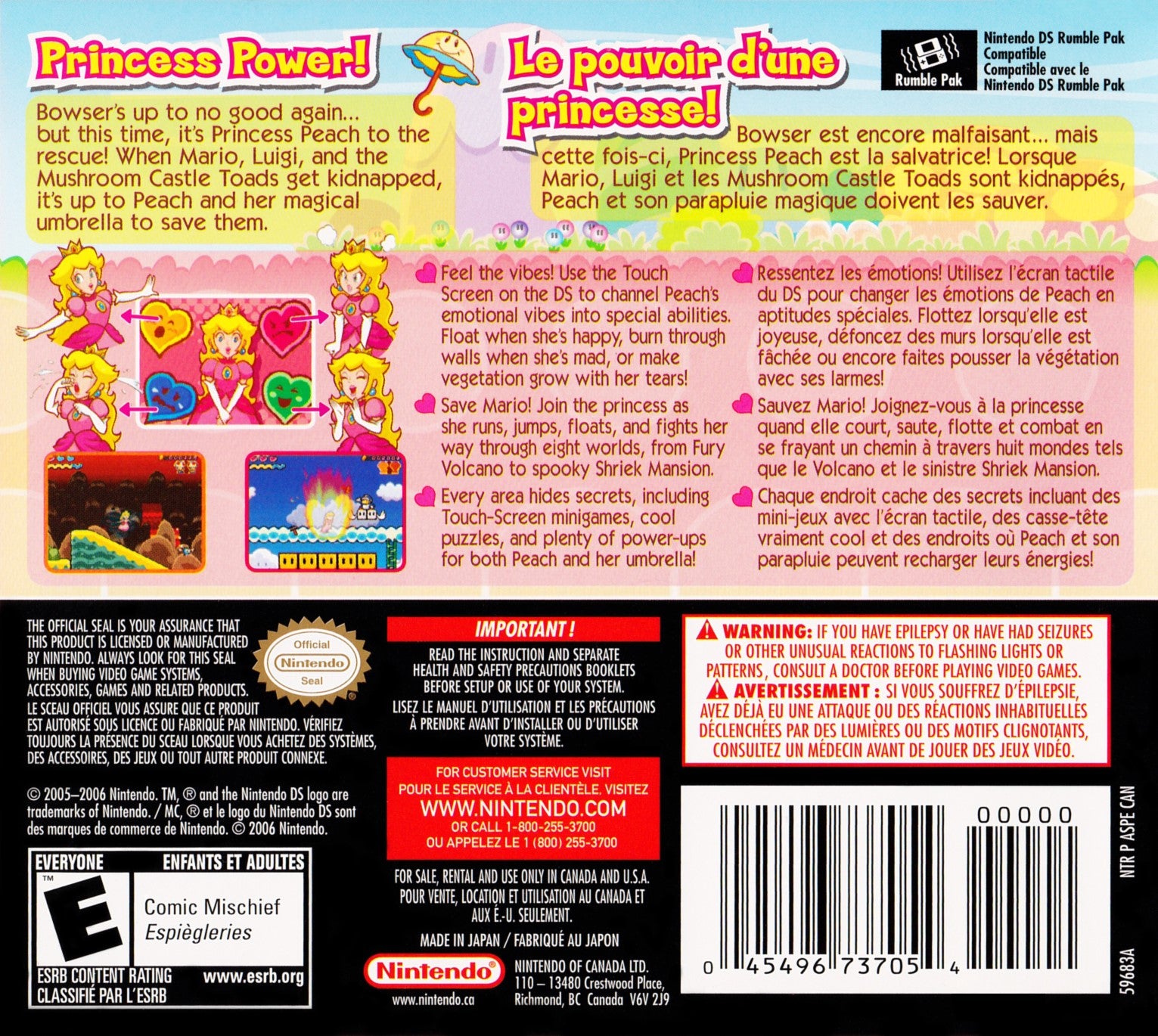 Super Princess Peach DS - Video Game - Used - CaveGamers - Image 2