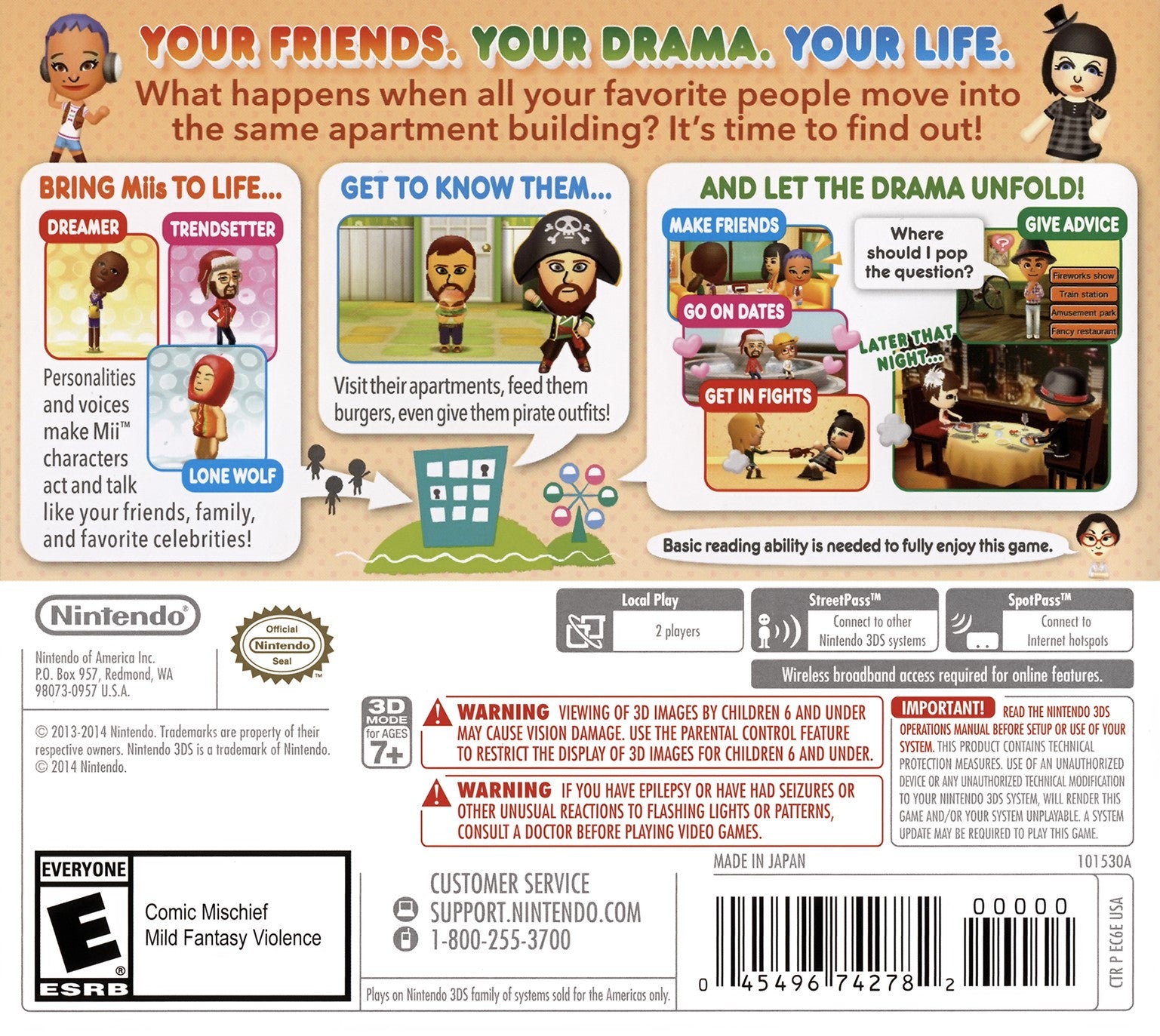 Tomodachi Life 3DS - Video Game - Used - CaveGamers - Image 2