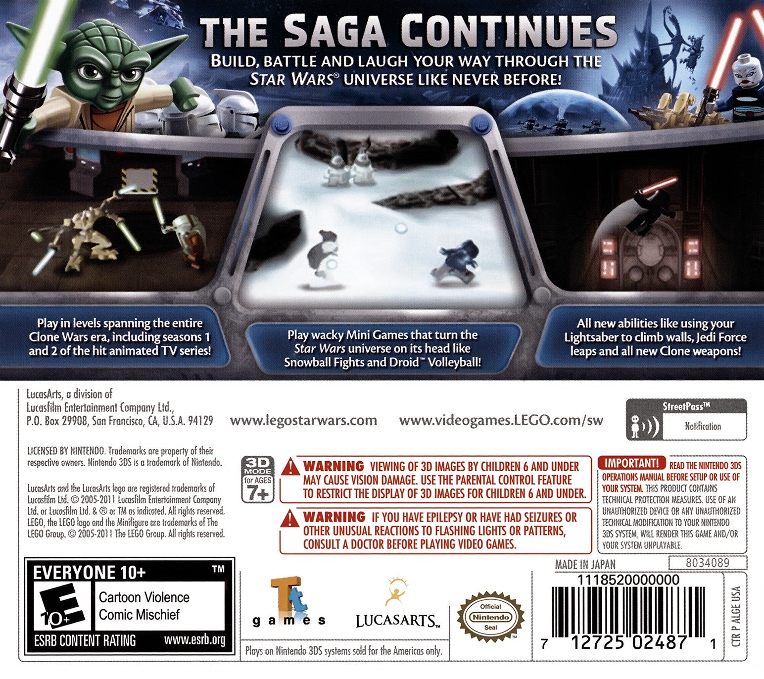 Lego Star Wars III: The Clone Wars 3DS - Video Game - Used - CaveGamers - Image 2