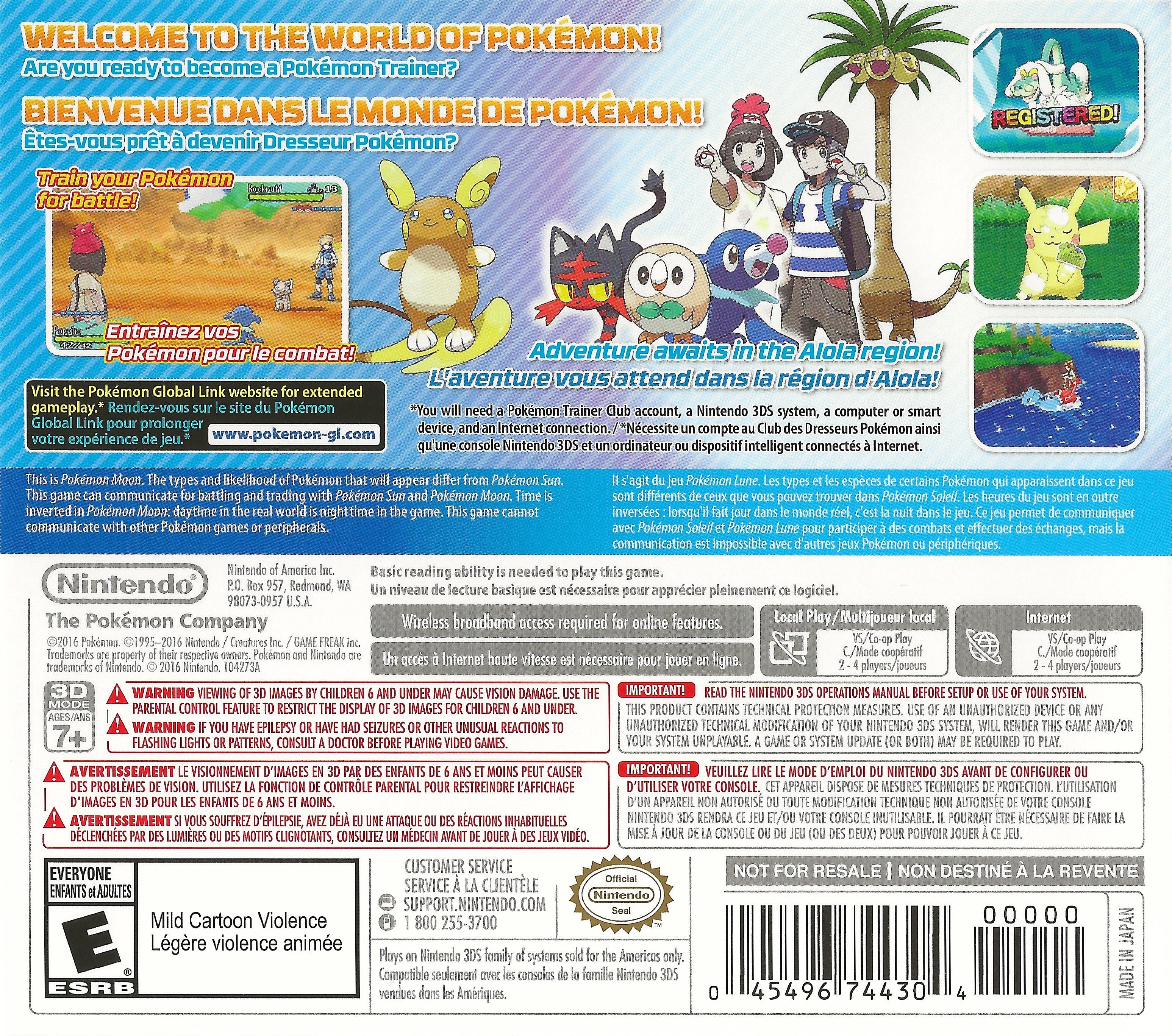 Pokemon Moon 3DS - Video Game - Used - CaveGamers - Image 2