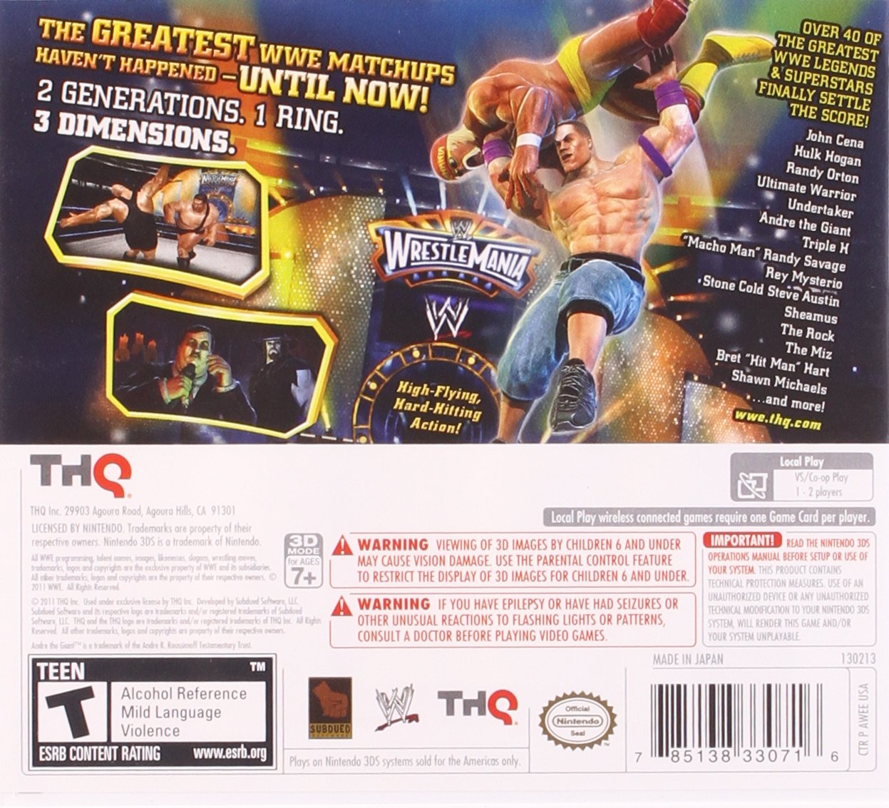 WWE All Stars 3DS - Video Game - Used - CaveGamers - Image 2
