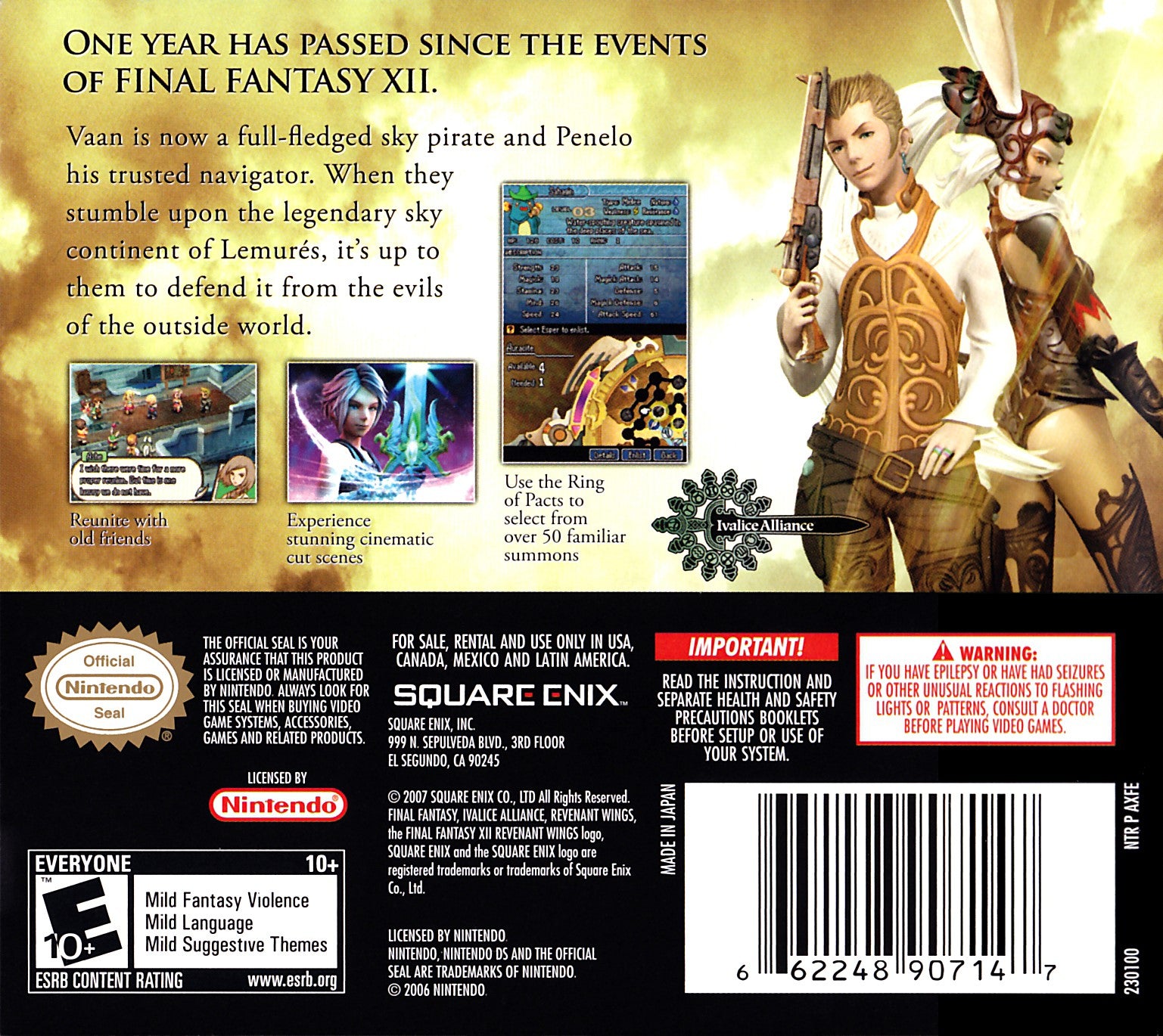 Final Fantasy XII: Revenant Wings DS - Video Game - Used - CaveGamers - Image 2